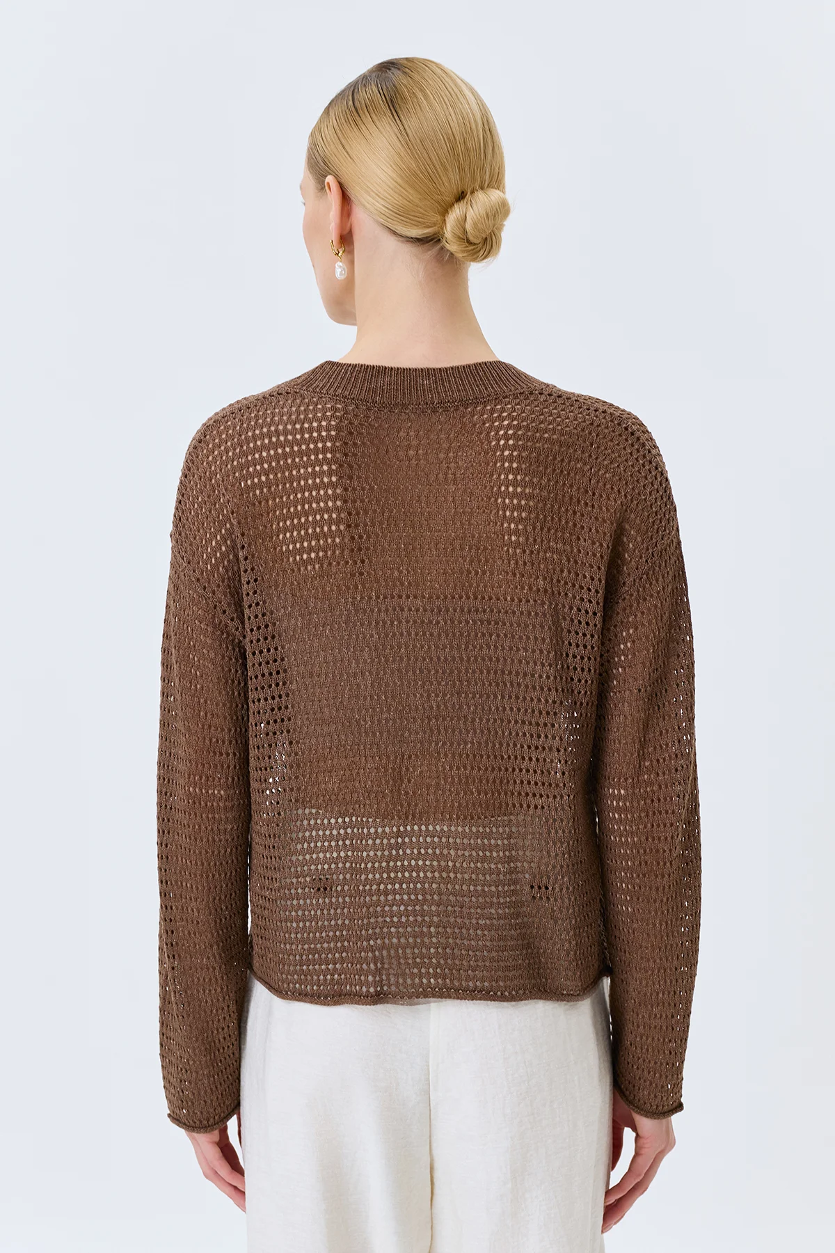 Ажурный кардиган из смесового лиоцелла, 48