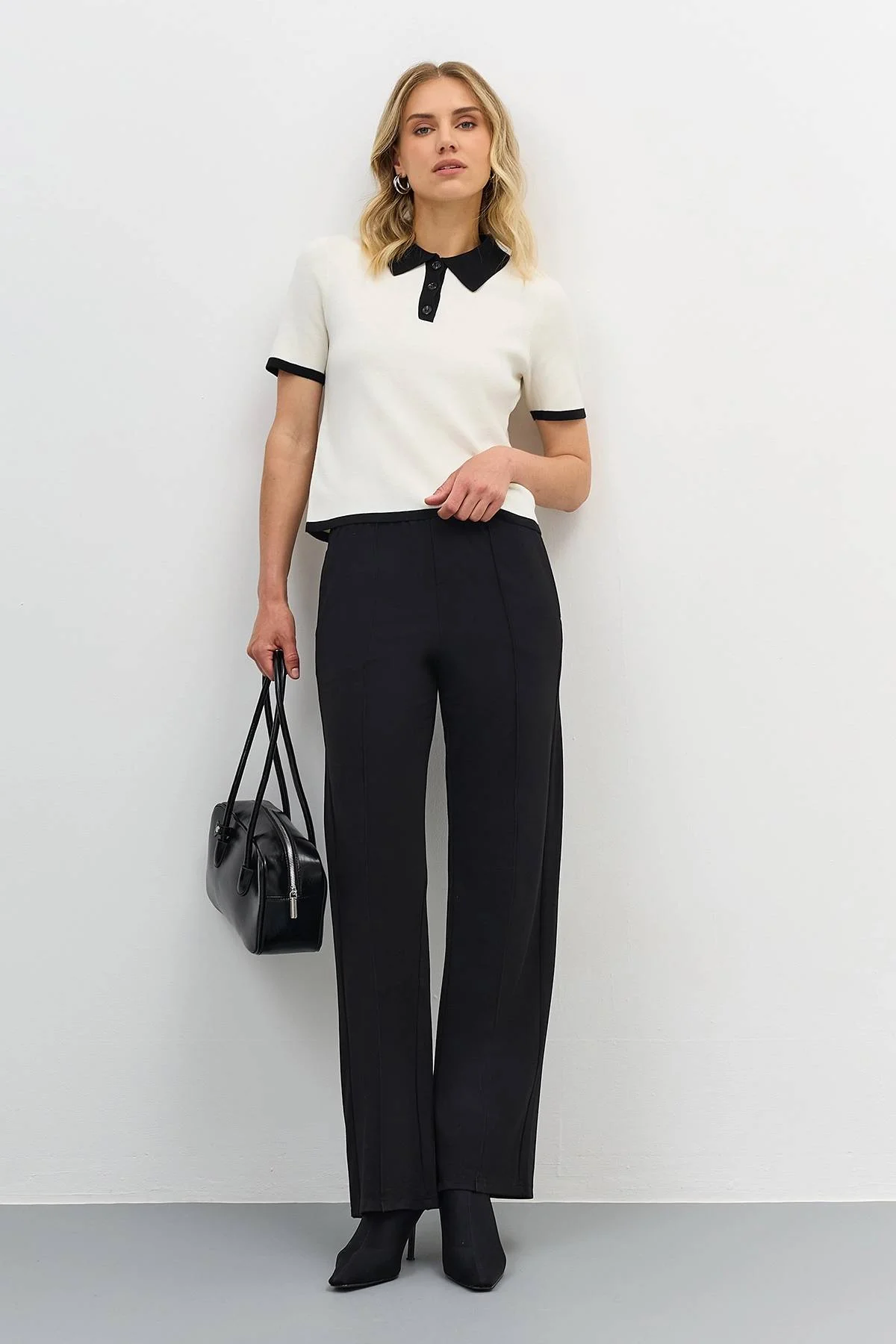 Лимитированая серия поло с контрастными деталями и ремнем, 46