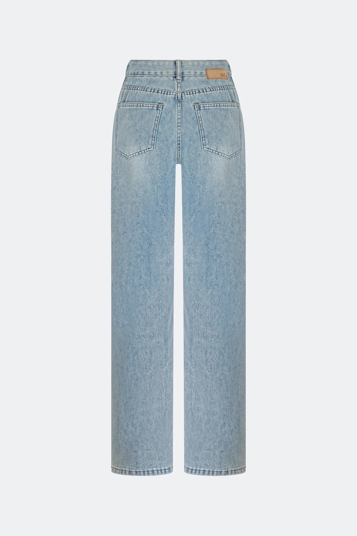 Свободные джинсы с деликатной варкой, 42