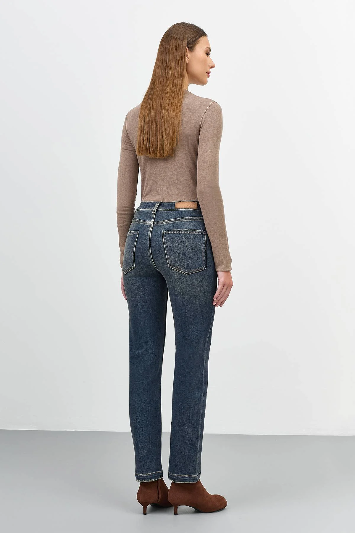 Утепленные джинсы со спандексом деликатной варкой, 42