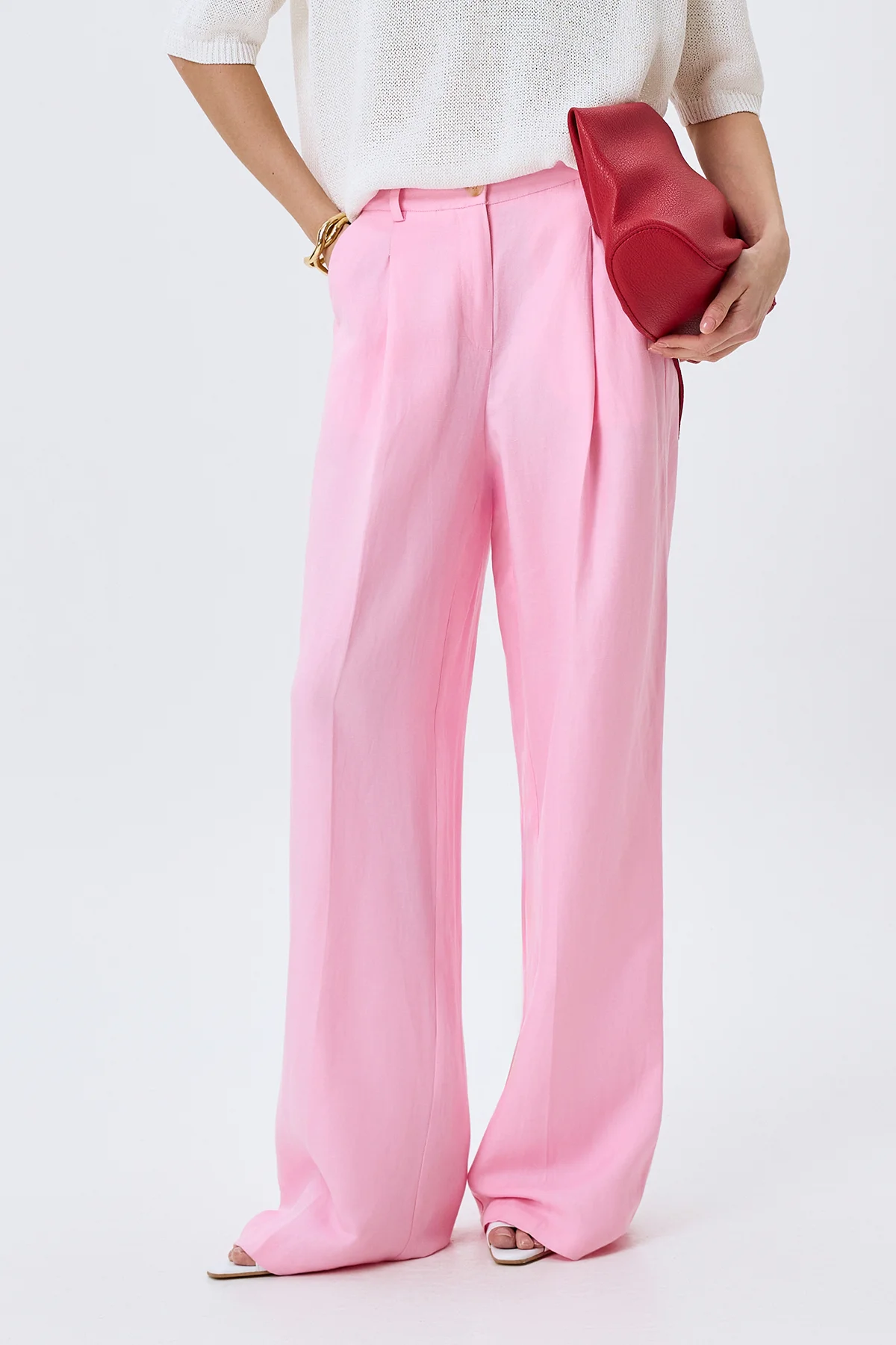 Яркие брюки из тенселя, 44