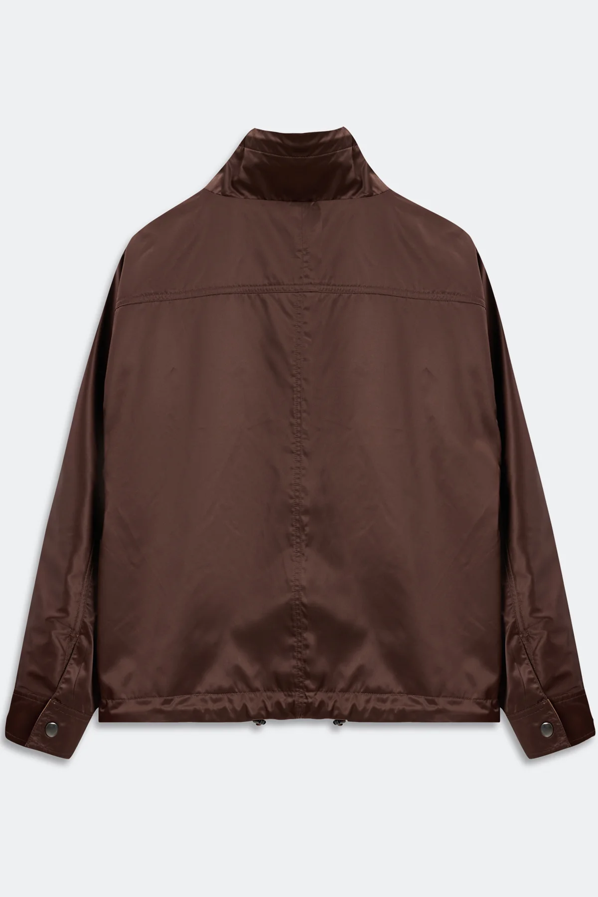 Темная двусторонняя сатиновая ветровка, 42