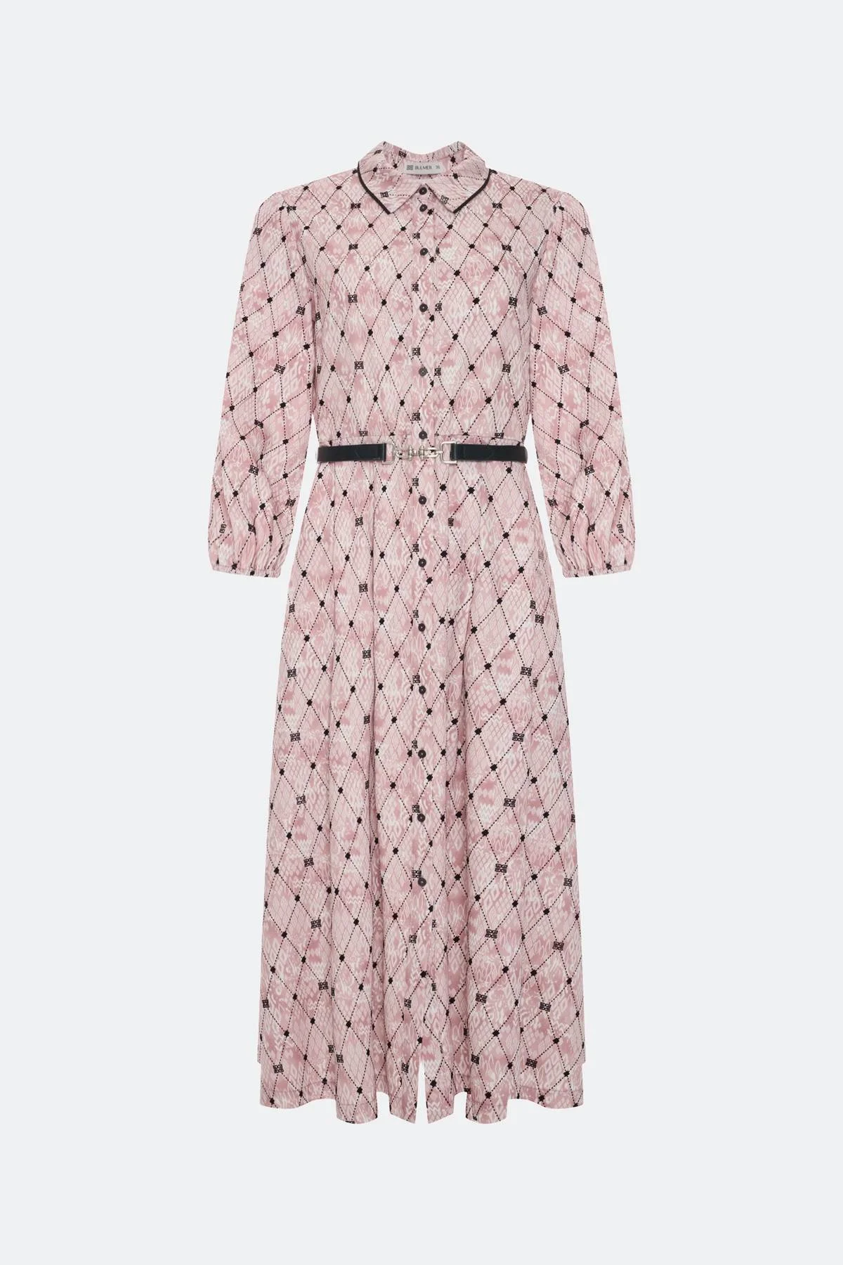 Платье-рубашка с брендированным принтом, 42