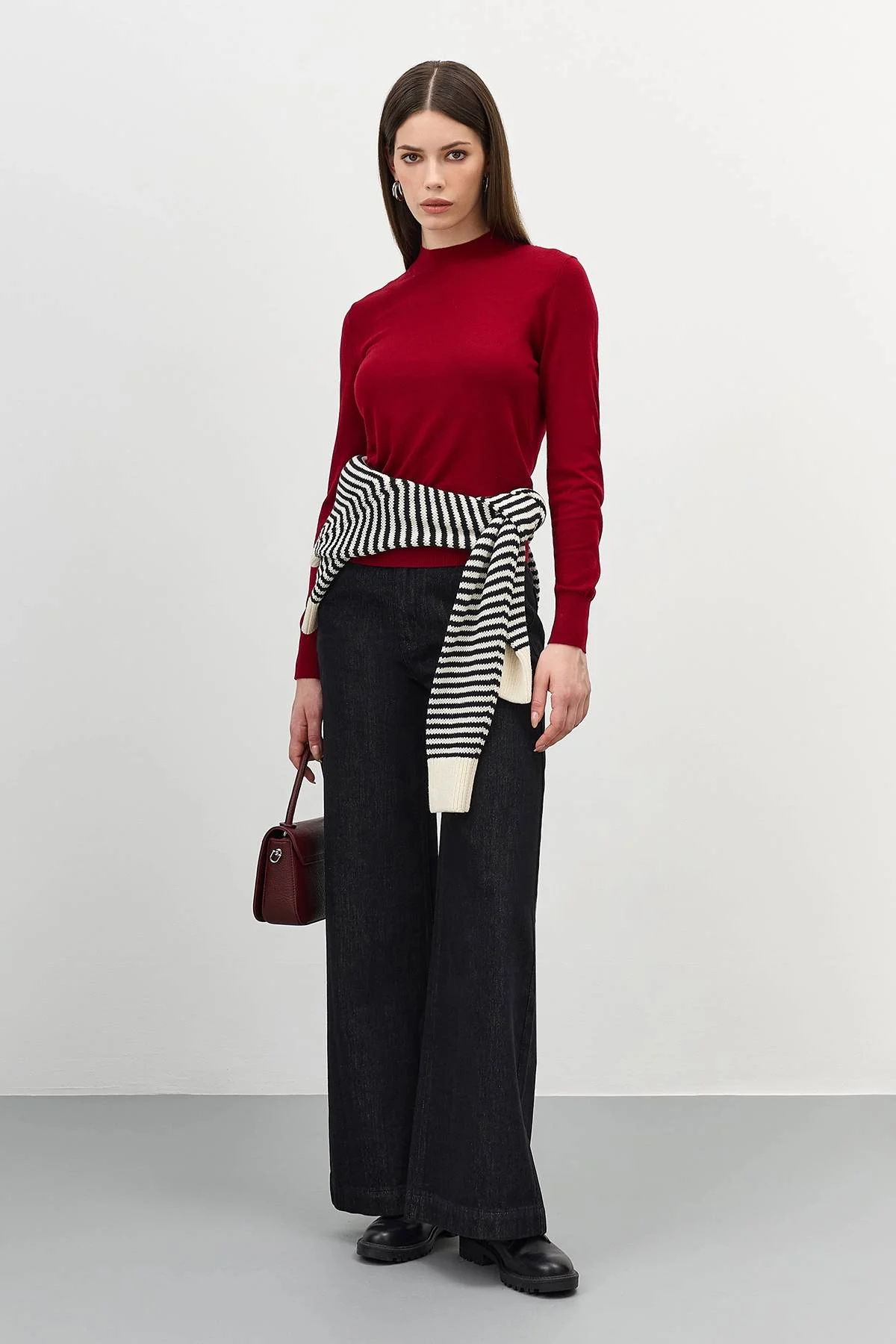 Лимитированная серия джемпер с шелком и ремень, 44