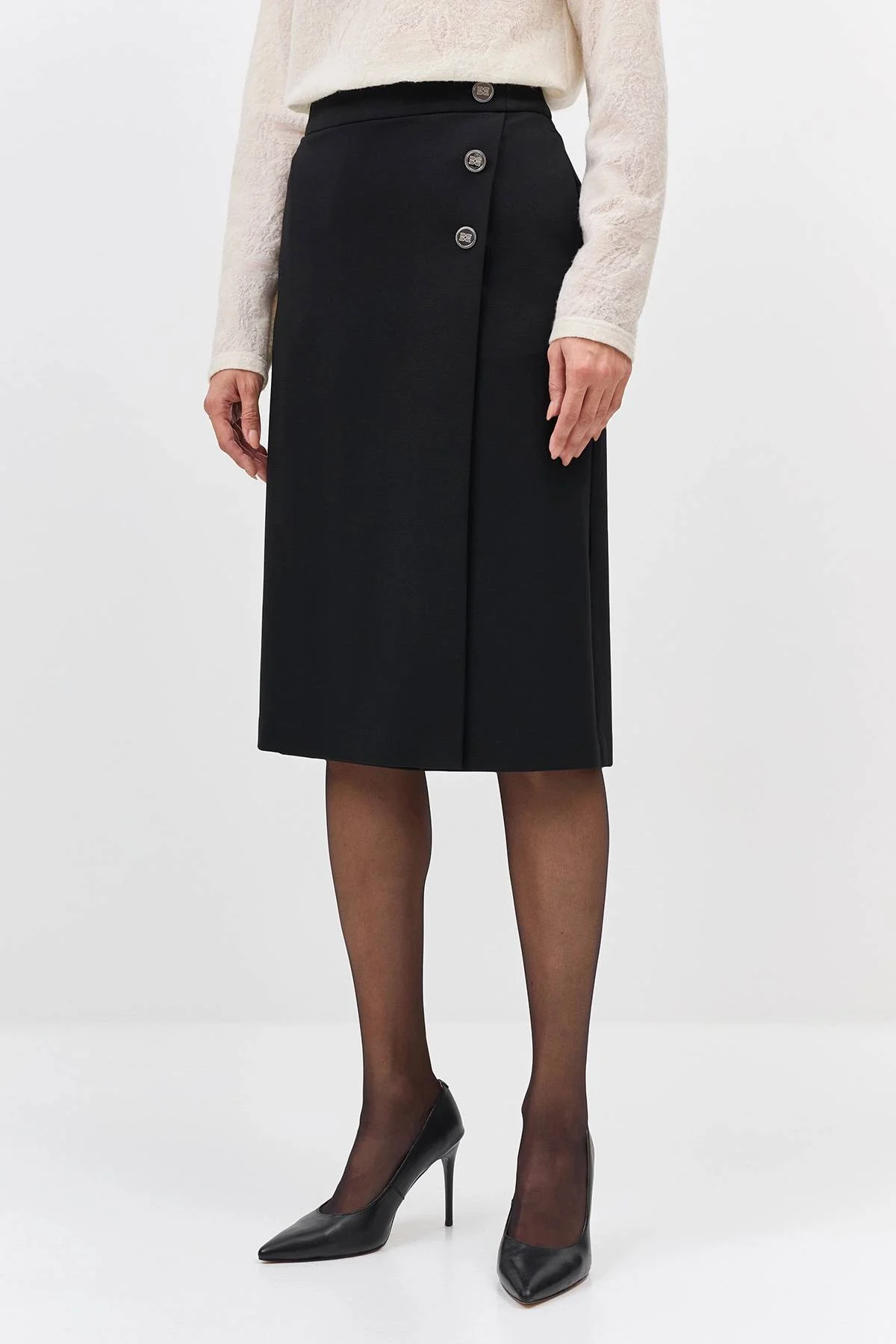 Юбка из джерси с имитацией запаха, 36