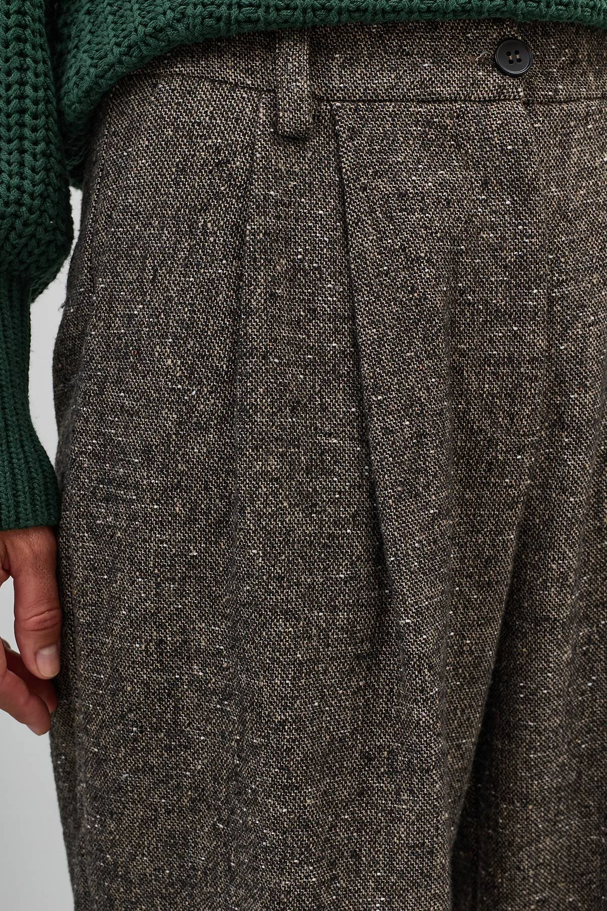 Лимитированная серия брюки палаццо из букле и ремень, 52