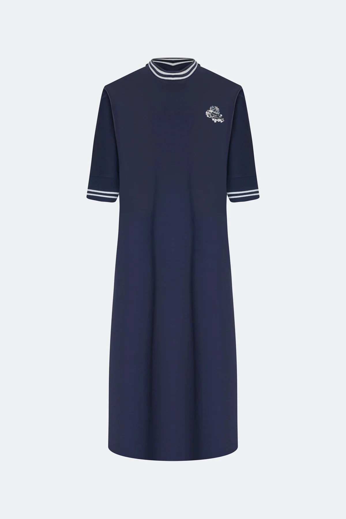 Свободное трикотажное платье из смесовой вискозы, 46