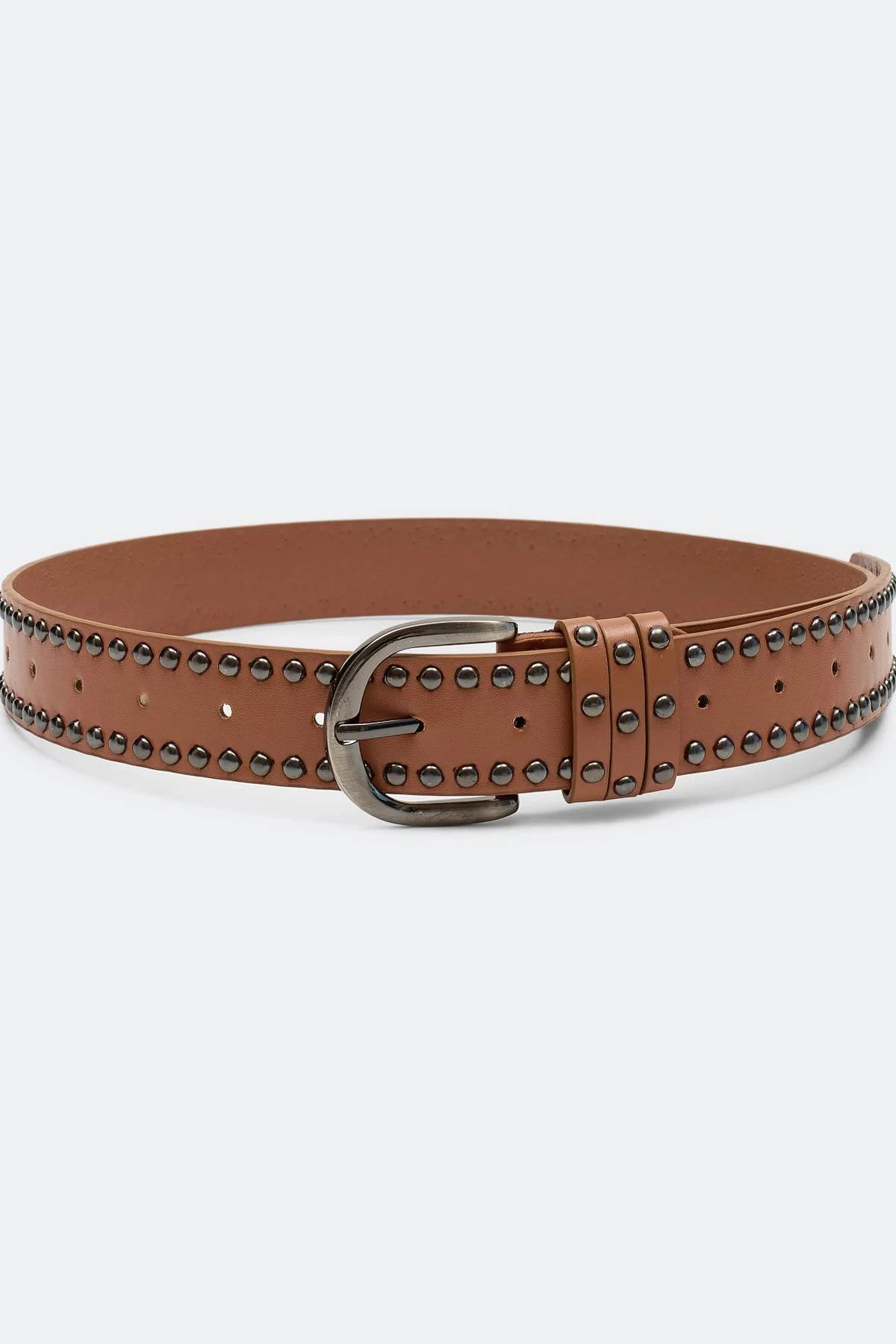 Широкий ремень с декоративными заклепками, S