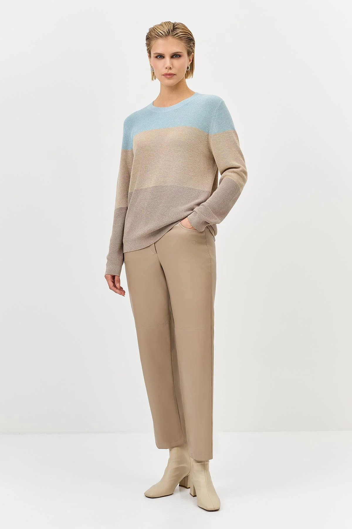 Лимитированная серия джемпер Сolor block и ремень, 34 Лимитированная серия джемпер Сolor block и ремень, 34