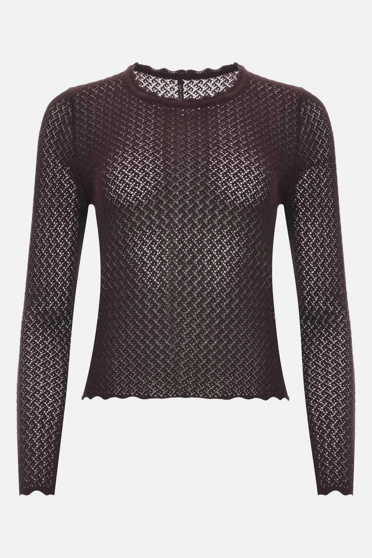 Лимитированная серия темно-коричневый джемпер с палантином, 48