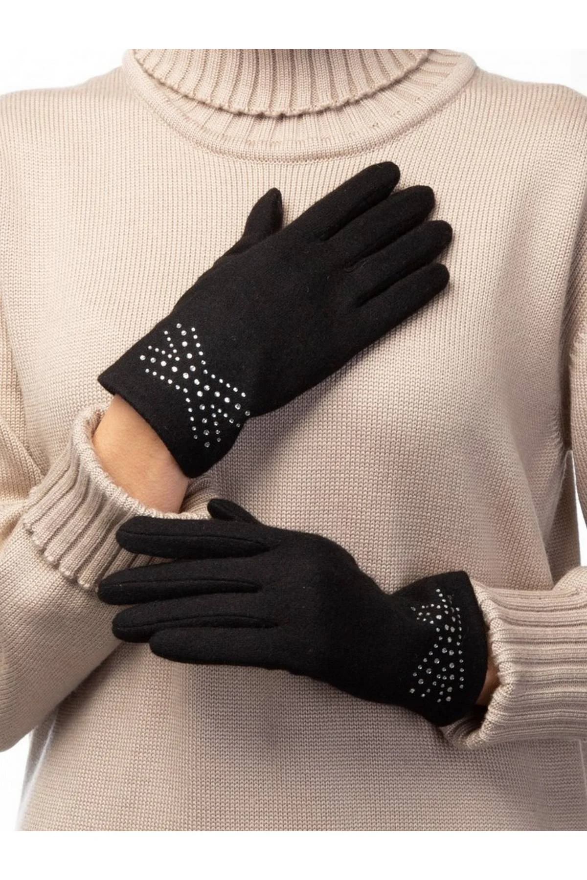 Перчатки черные, M