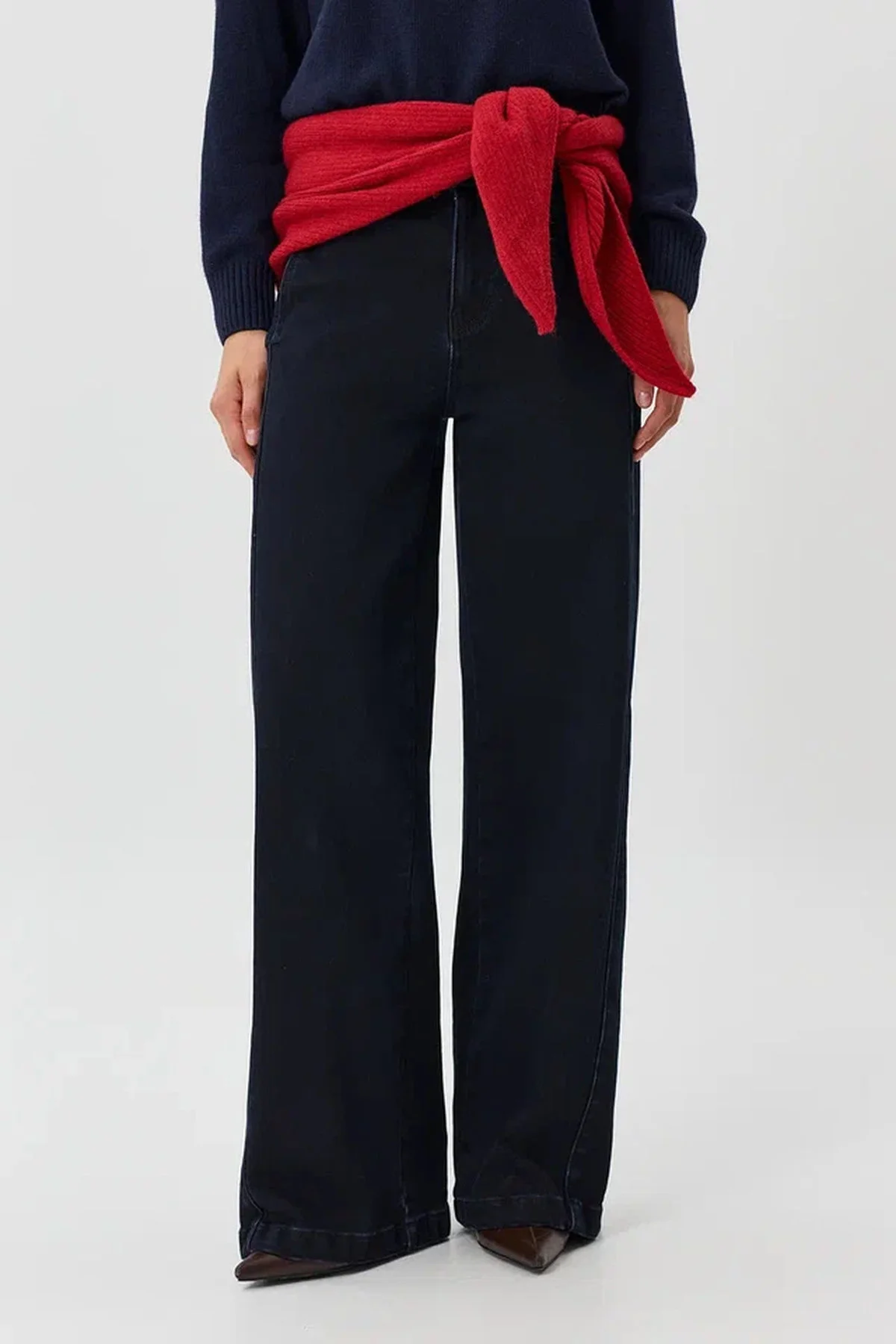 Утепленные джинсы Wide leg, 48