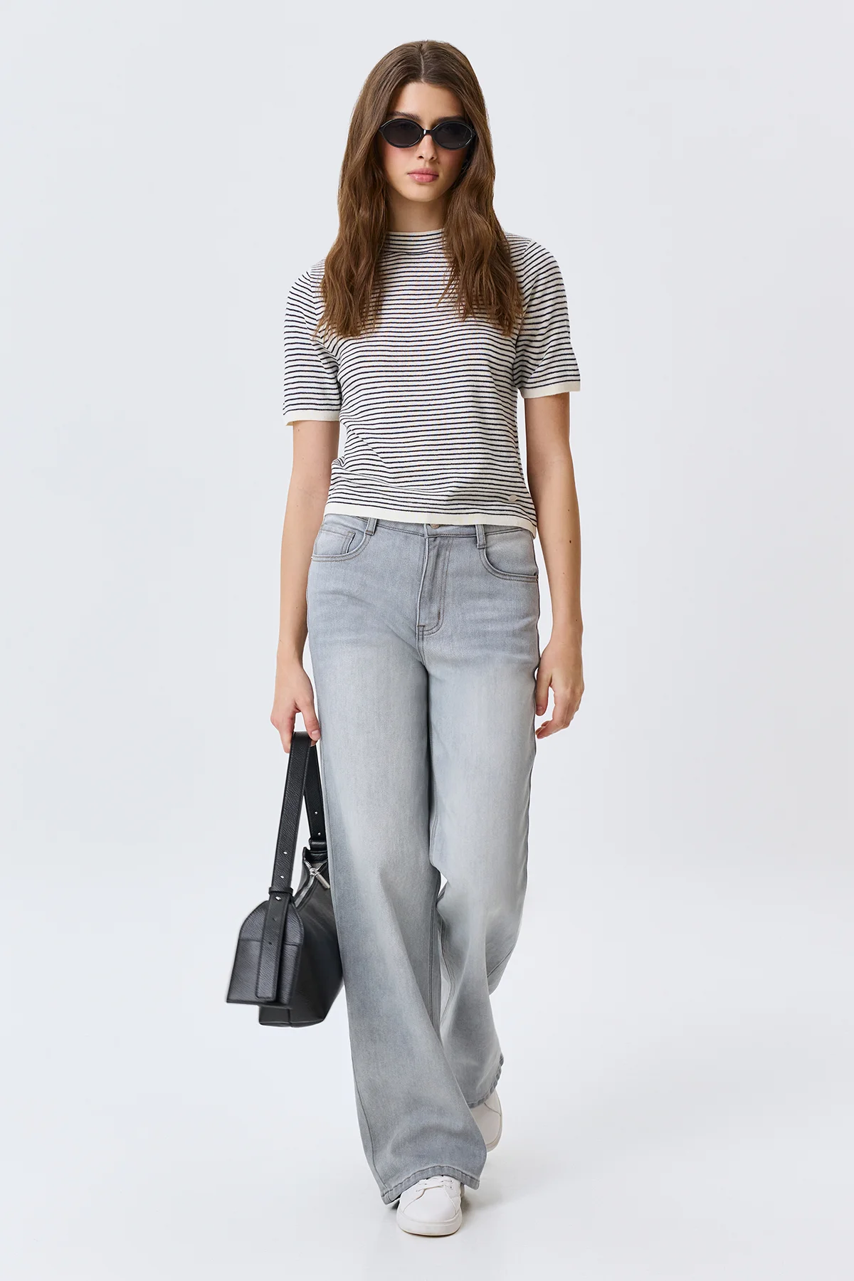 Джемпер в тонкую полоску, 52