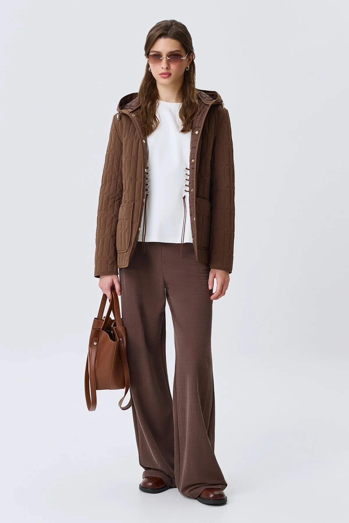 Куртка с тонким ремнем, 52