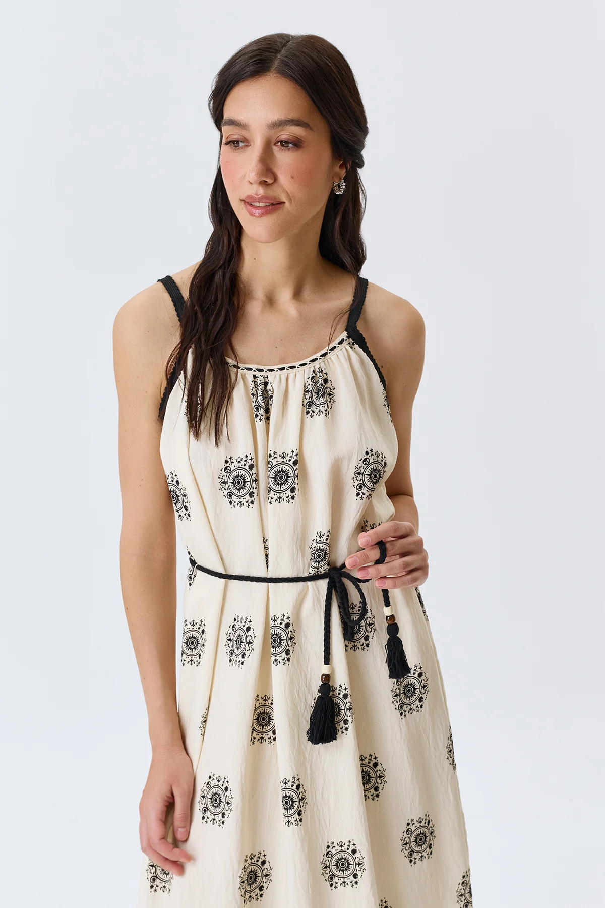 Белое платье сарафан летний повседневный, 52