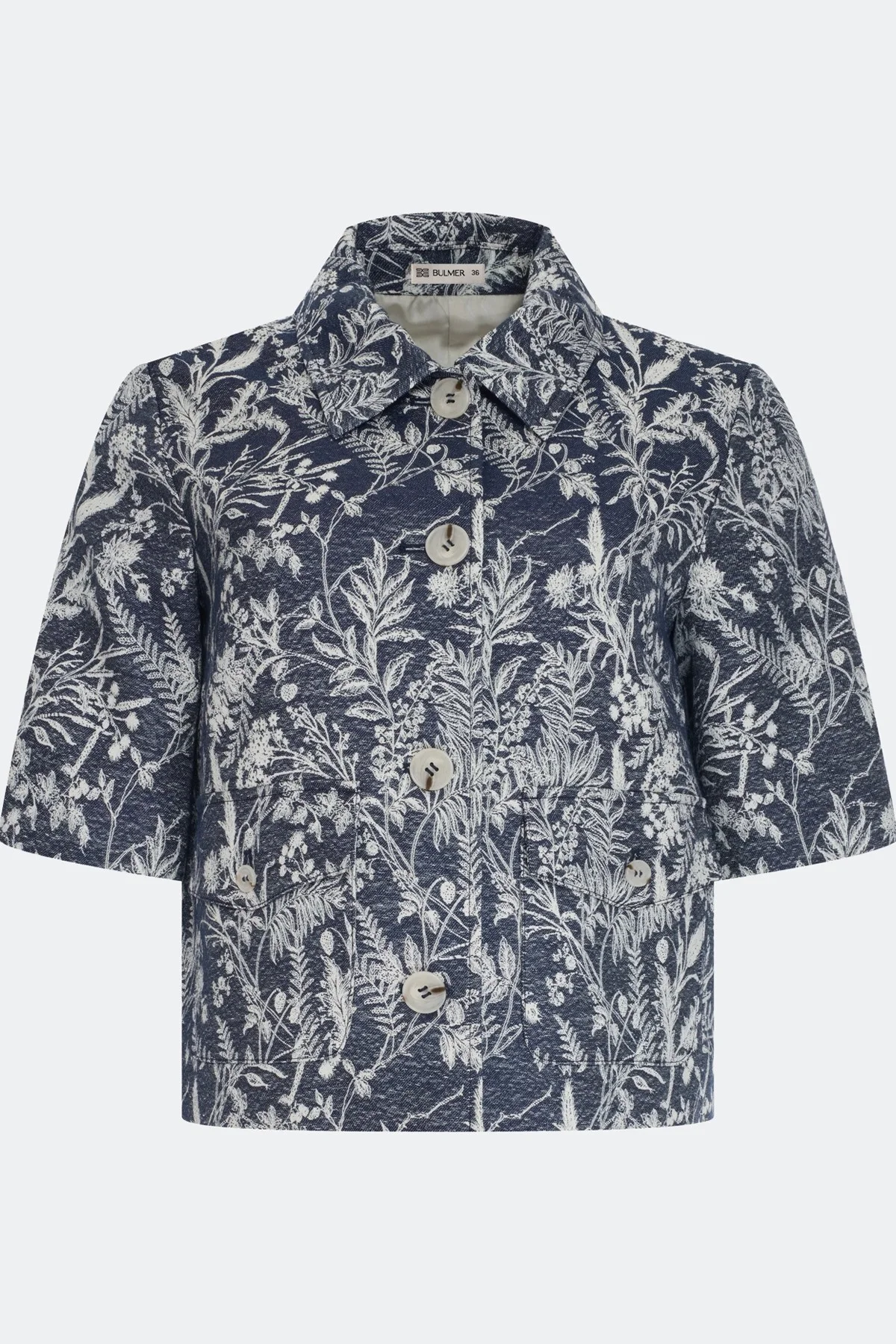 Жакет из жаккардового денима, 36