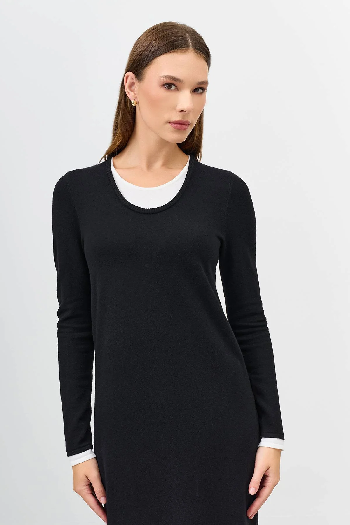 Платье-миди с контрастными деталями, 48