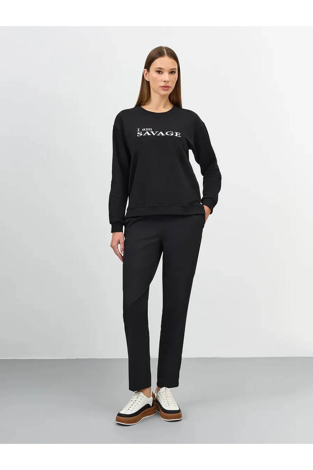 Брюки палаццо из экокожи, 42