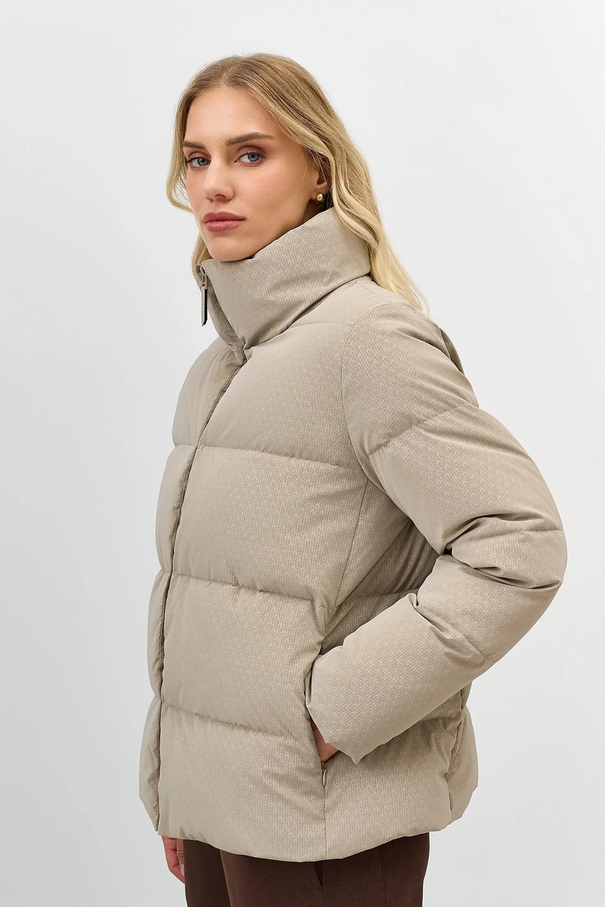 Куртка с имитацией вязаной фактуры, 50