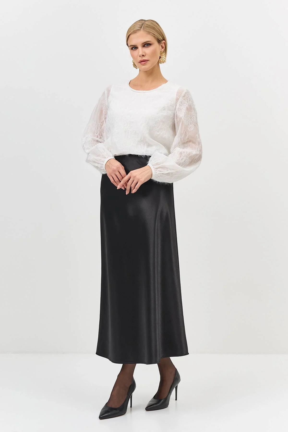 Юбка из утепленного сатина, 36