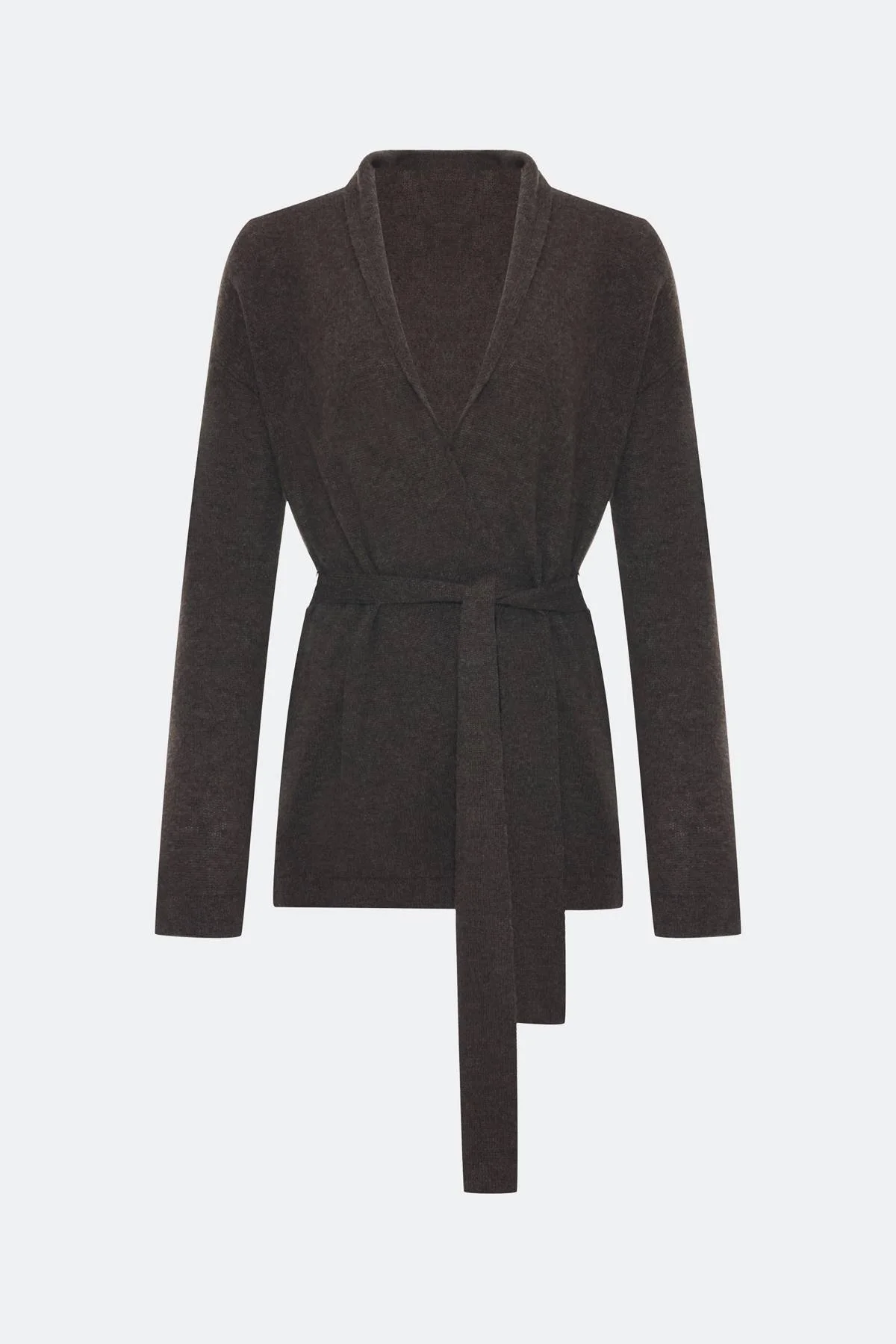 Коричневый вязаный кардиган из 100% кашемира, 42