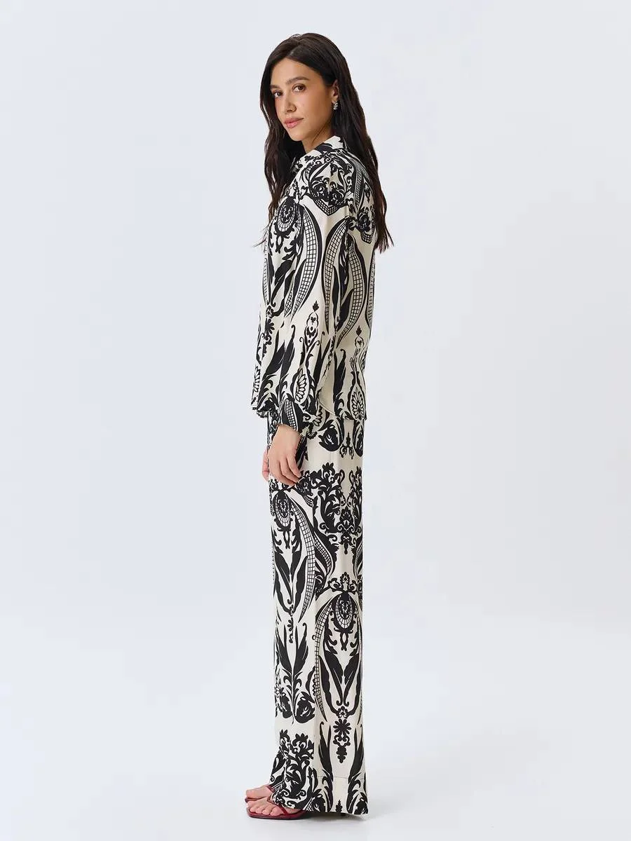 Брюки нарядные вечерние летние на резинке, 50