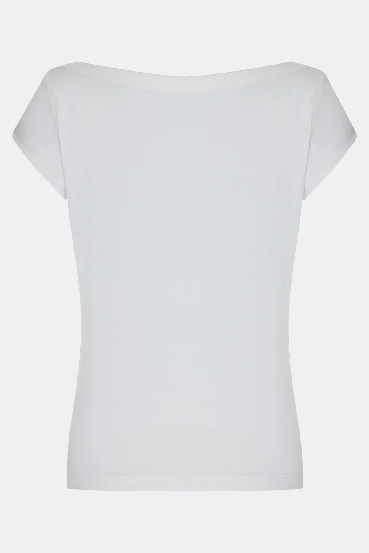 Базовая белая приталенная футболка, 44