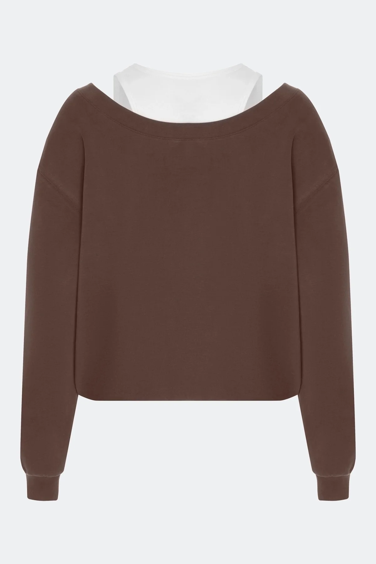 Свитшот из модала с внутренним топом, 50