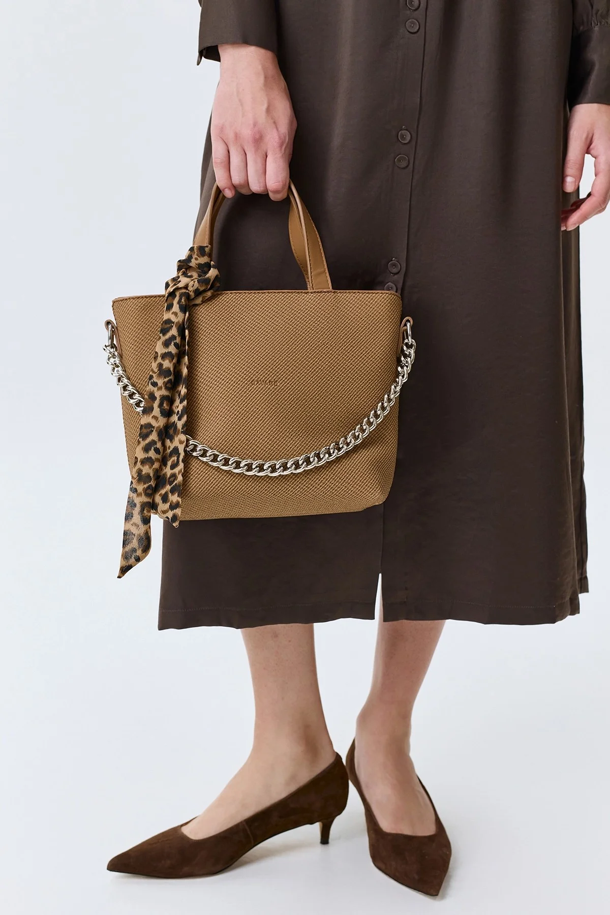 Сумка-хобо из фактурной эко кожи, One