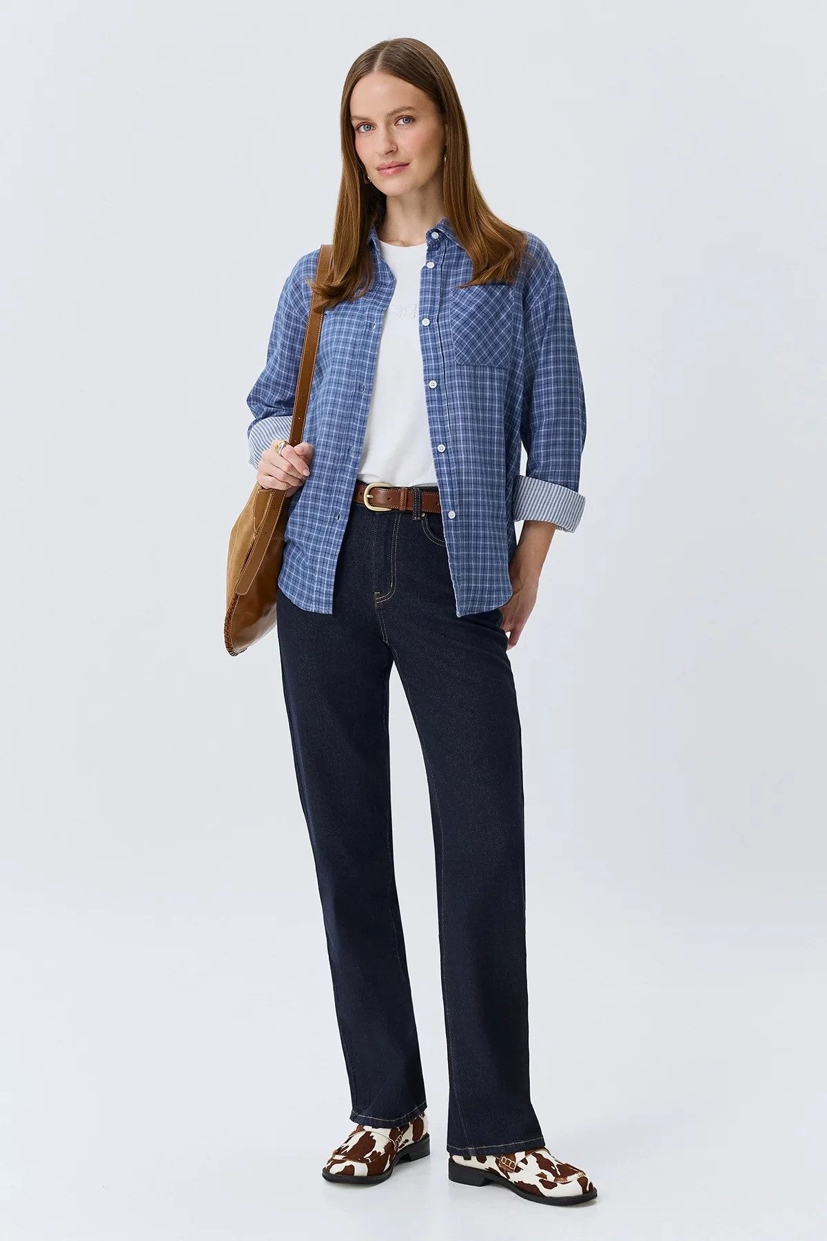 Классические темно-синие джинсы, 44