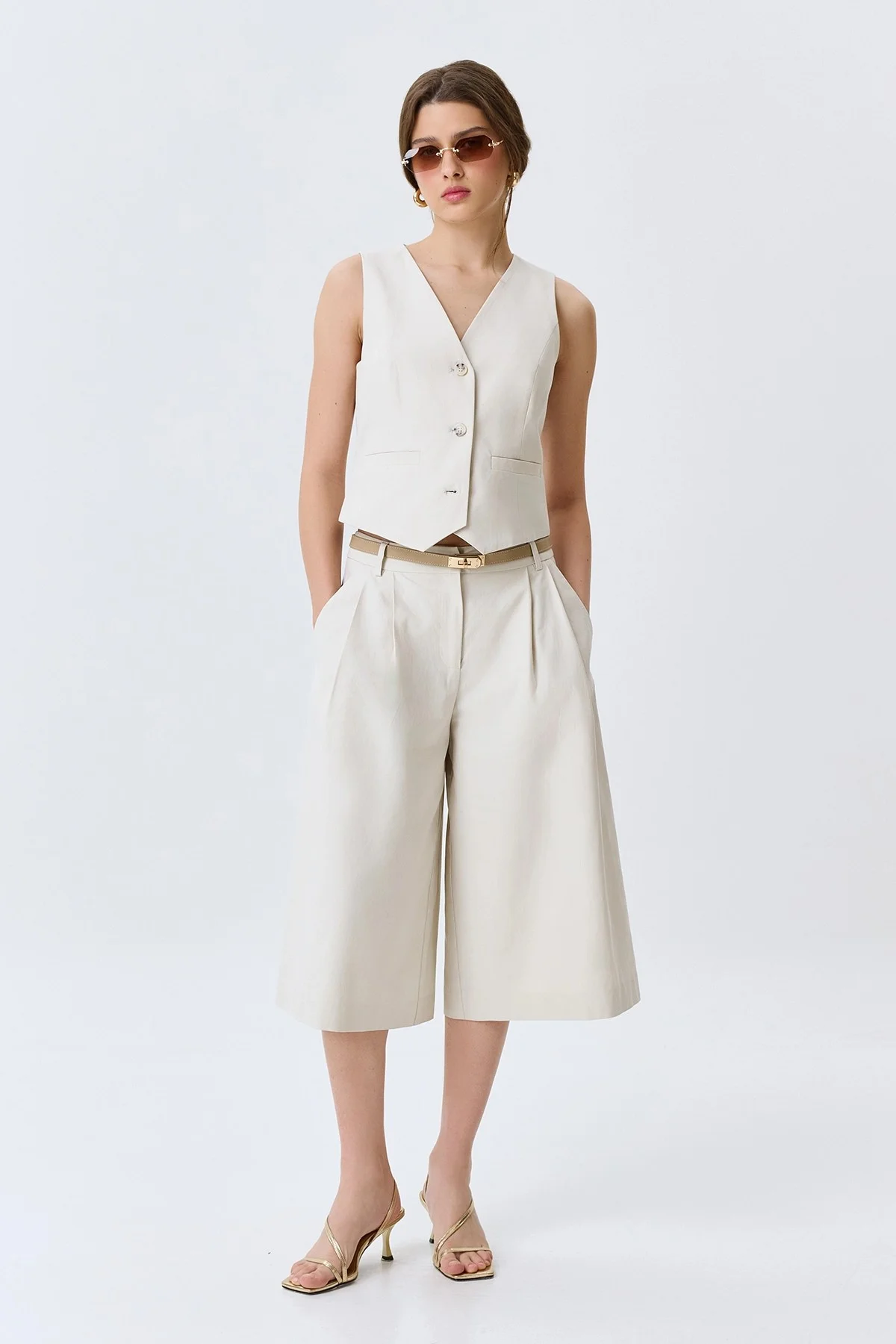 Тонкий ремень с поворотным замком, One