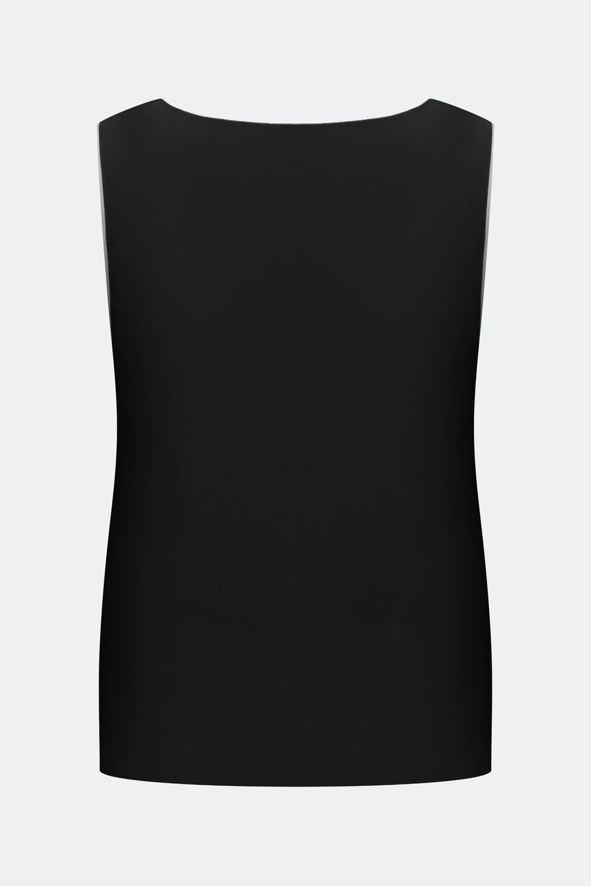 Топ из вискозы с контрастным кантом, 46