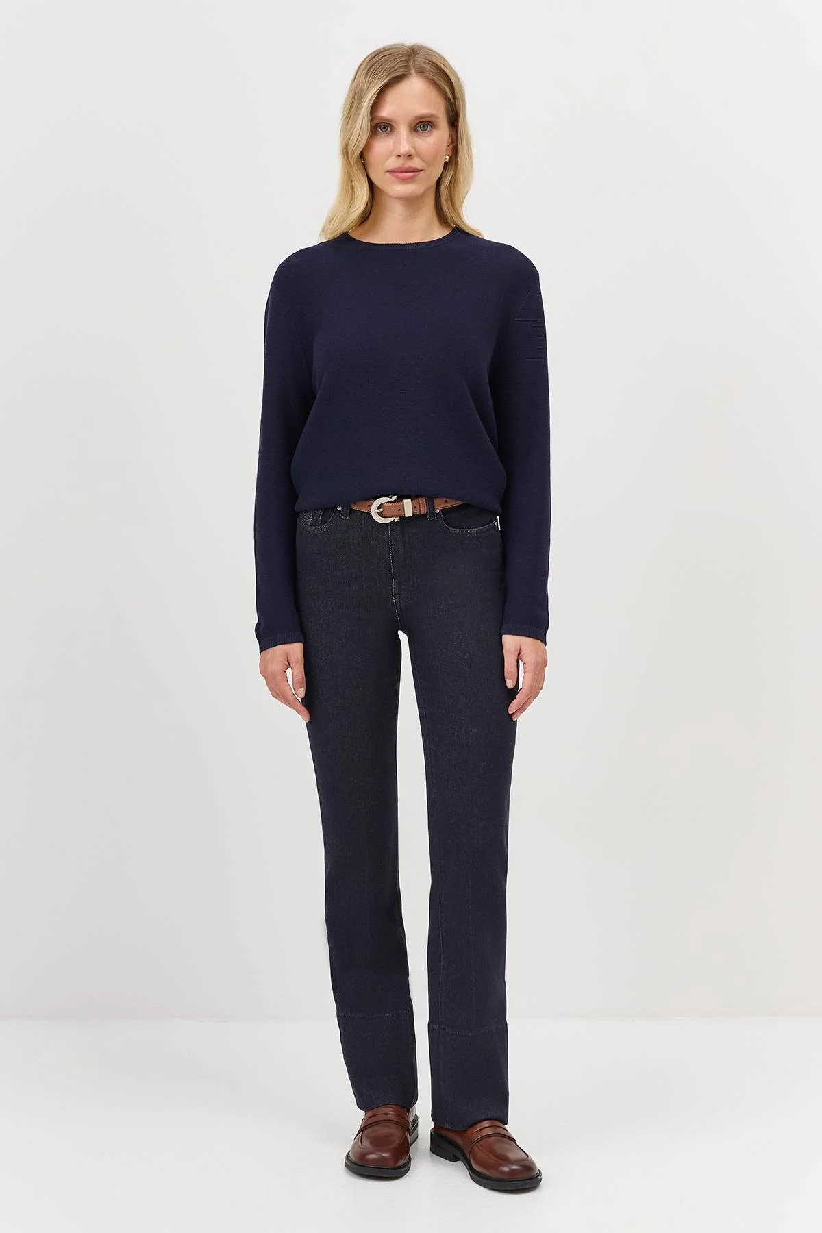 Лимитированная серия базовый вязаный джемпер и ремень, 38