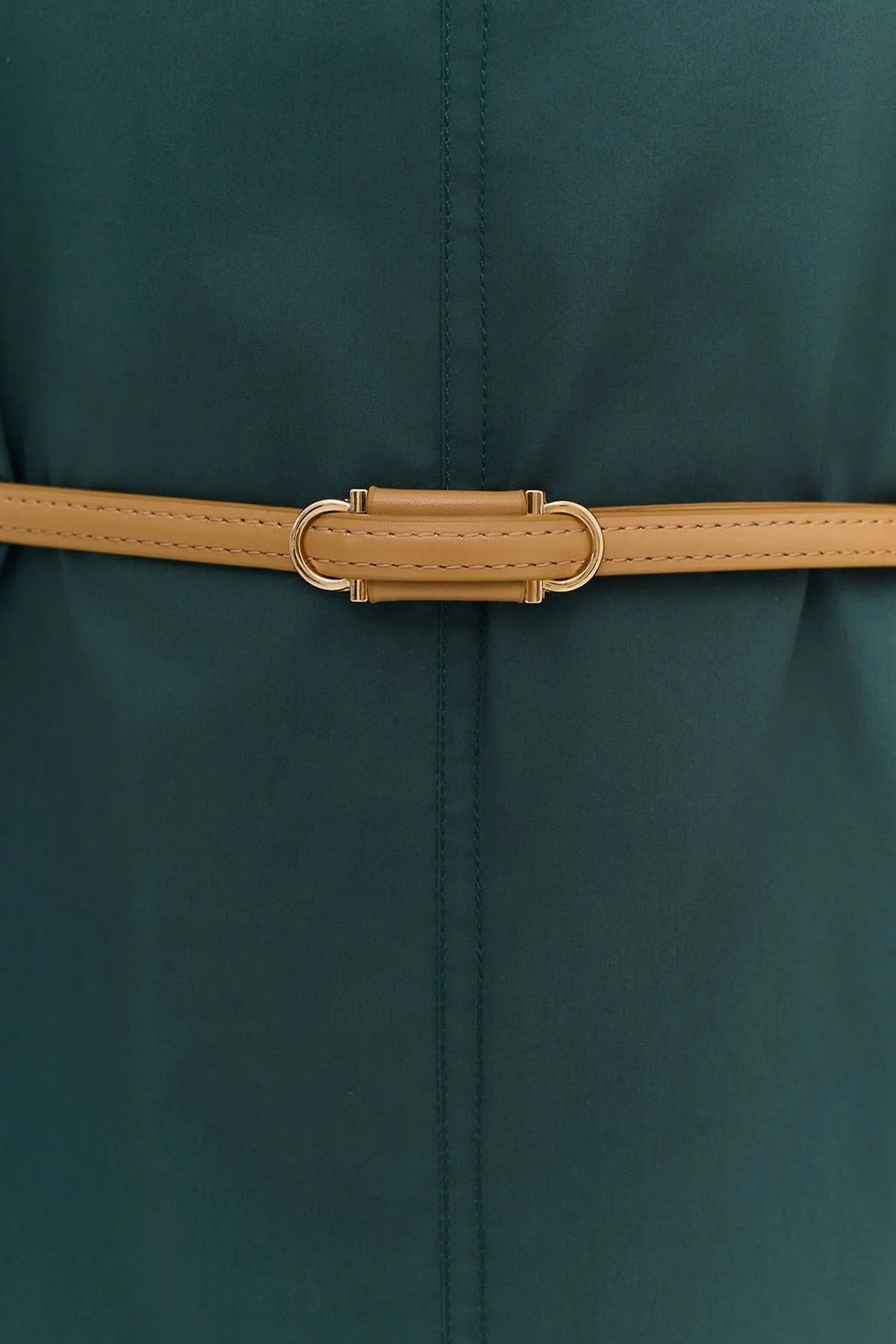 Узкий ремень из искусственной кожи с фактурной пряжкой, S