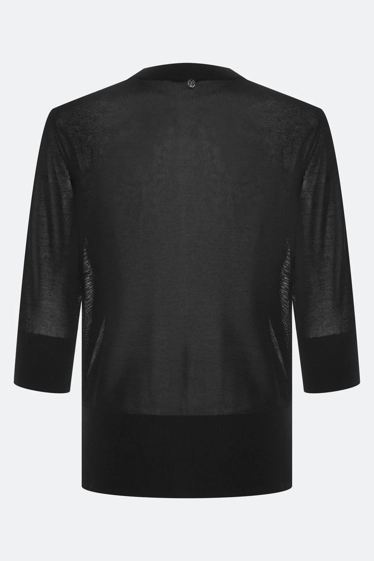 Вязаный джемпер с ажурной кокеткой, 38