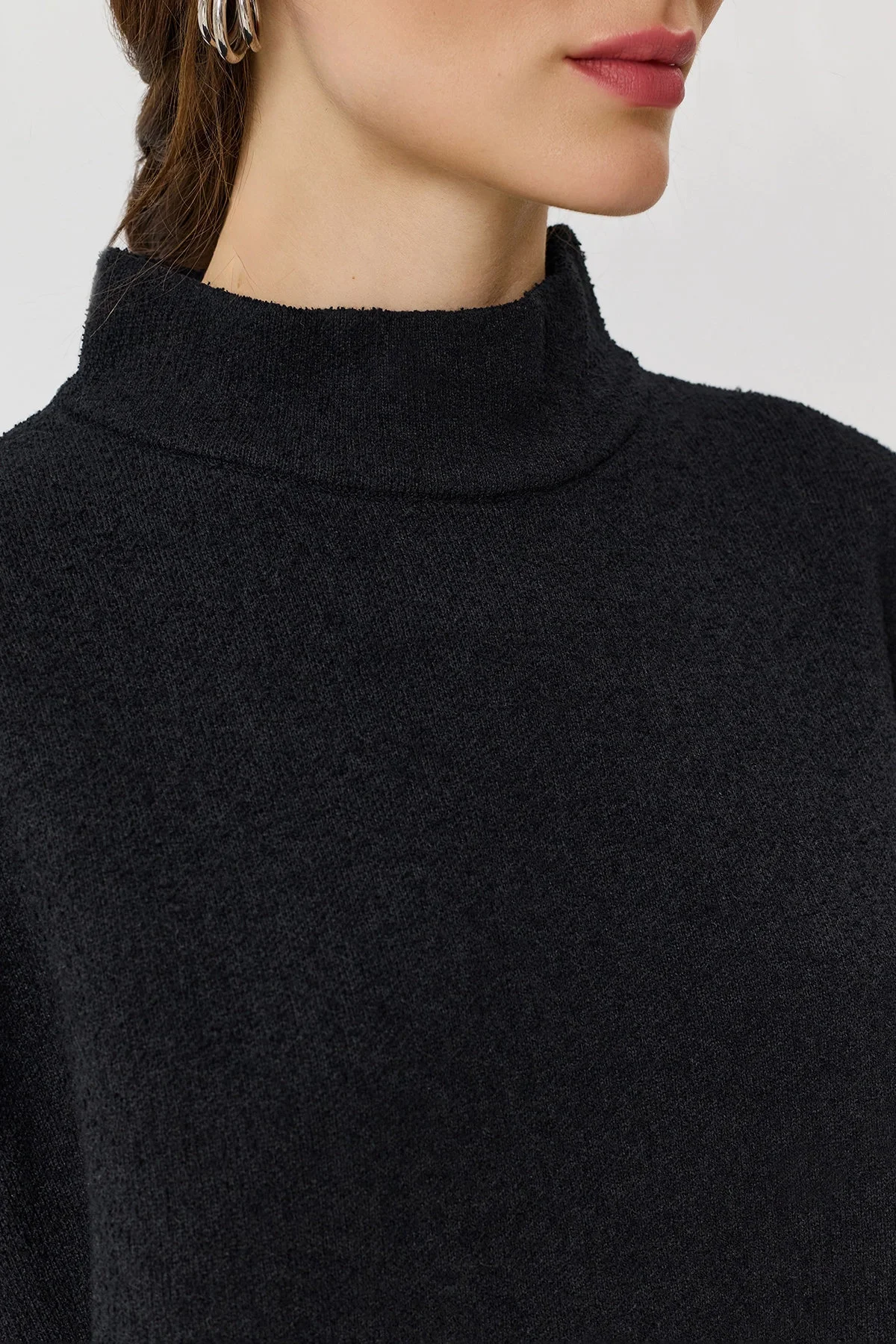 Oversize платье из трикотажа "букле", 46