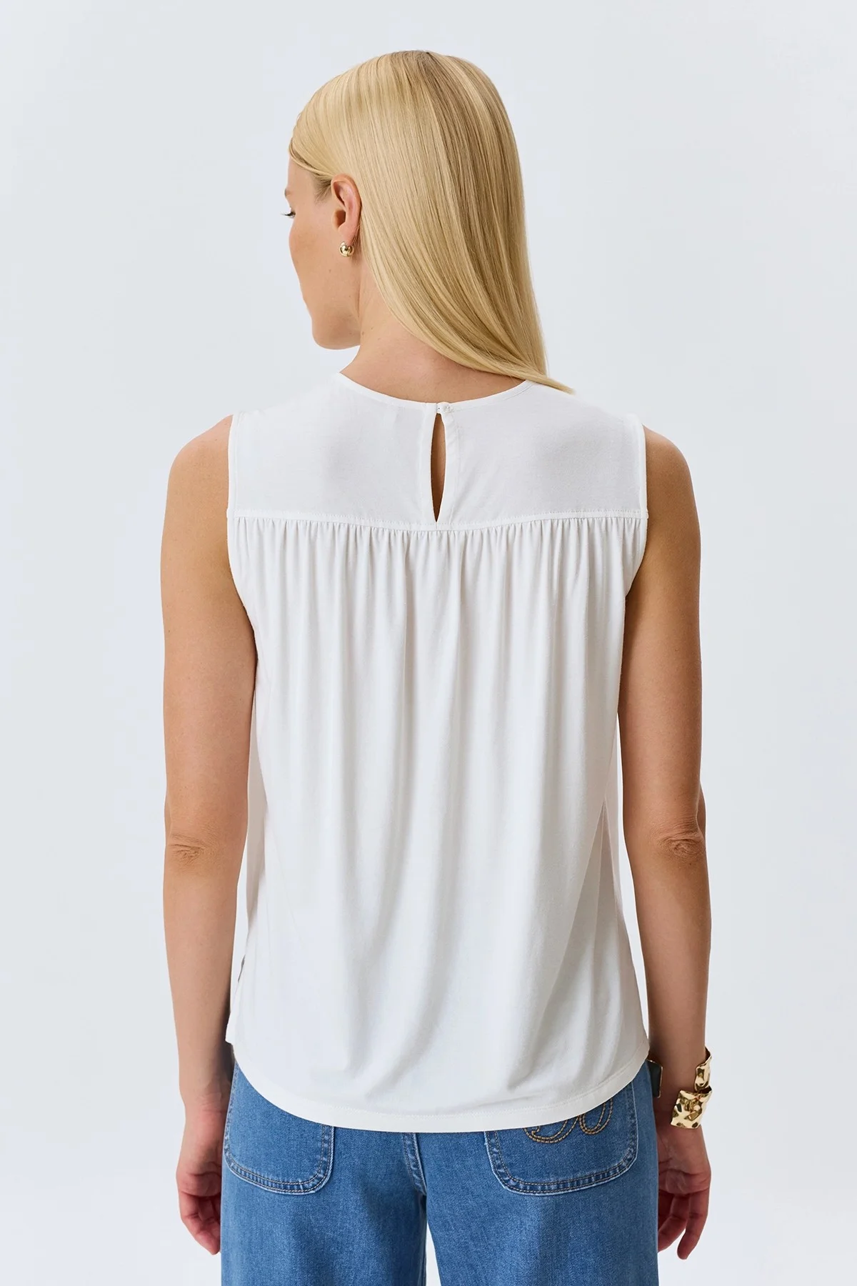 Комбинированный топ с шифоном, 36