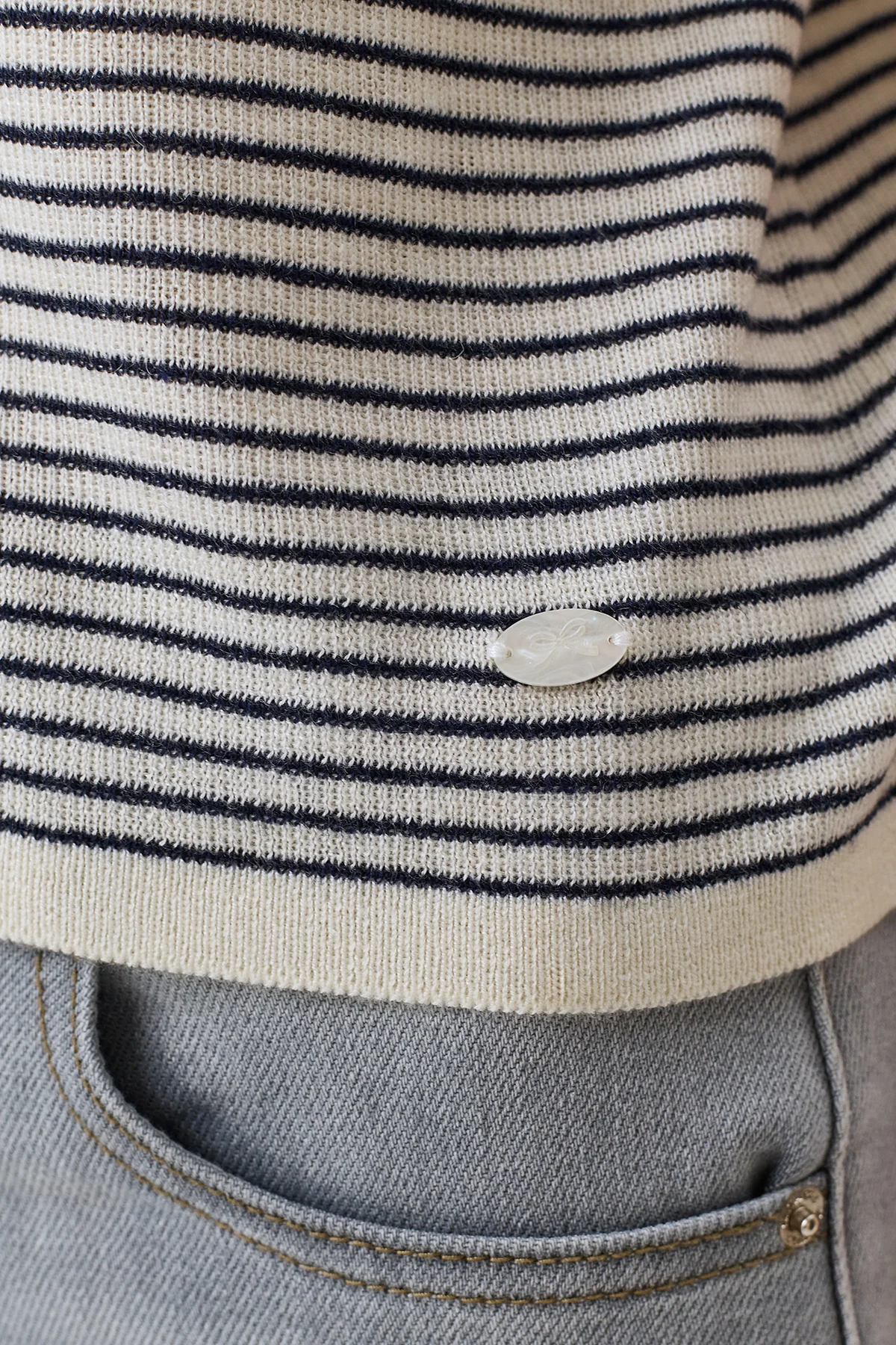 Джемпер в тонкую полоску, 42