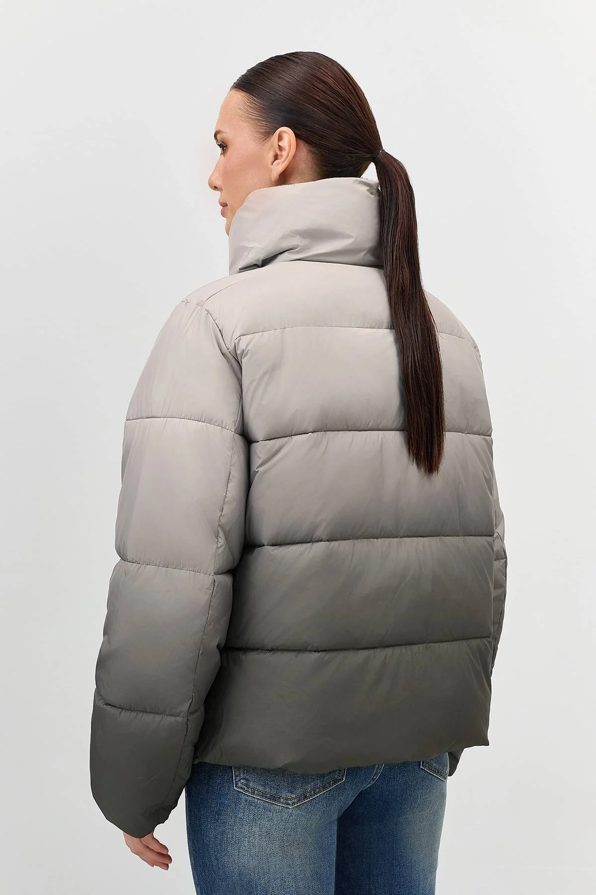 Лимитированная серия куртка с градиентным принтом и палантин, 40