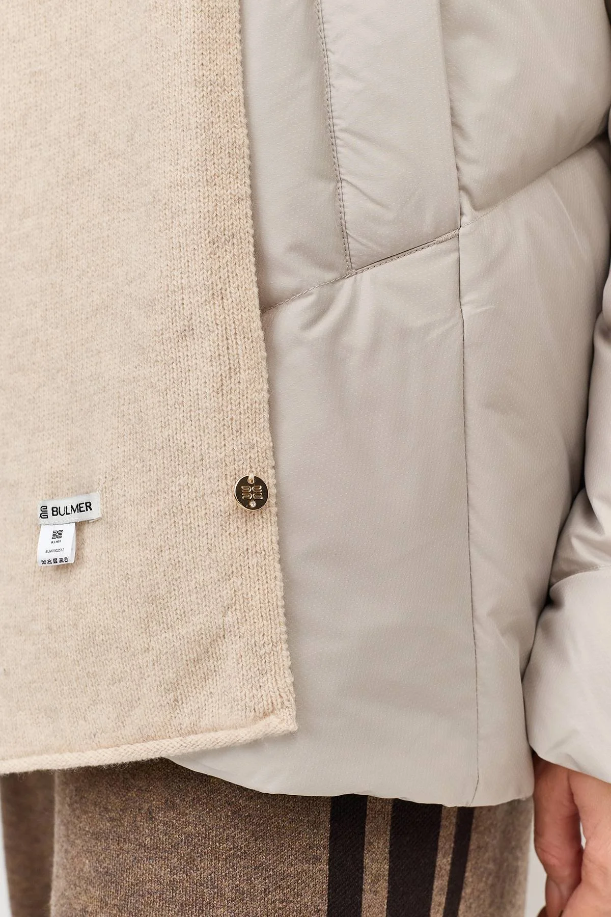 Светлый вязаный шарф из 100% шерсти, One