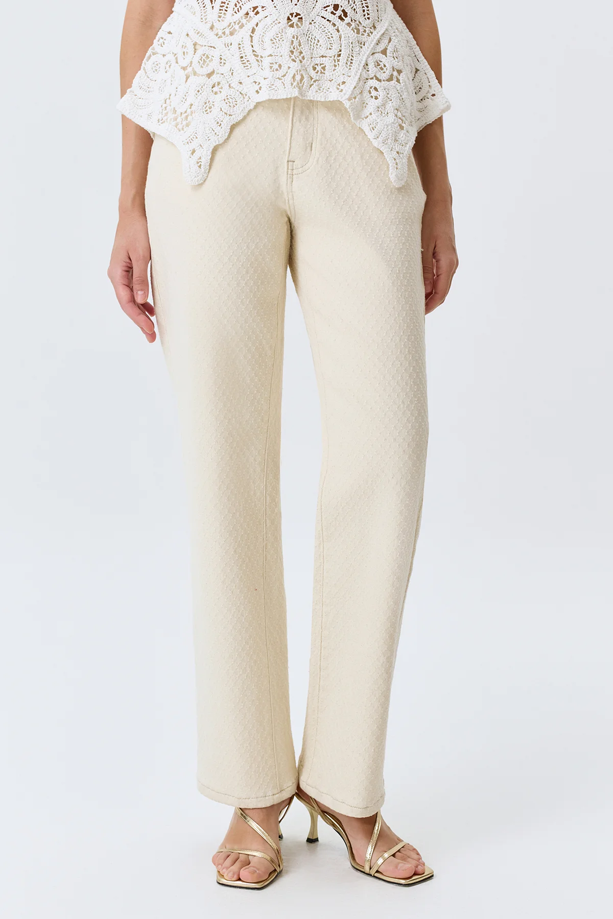 Жаккардовые джинсы прямого силуэта, 52