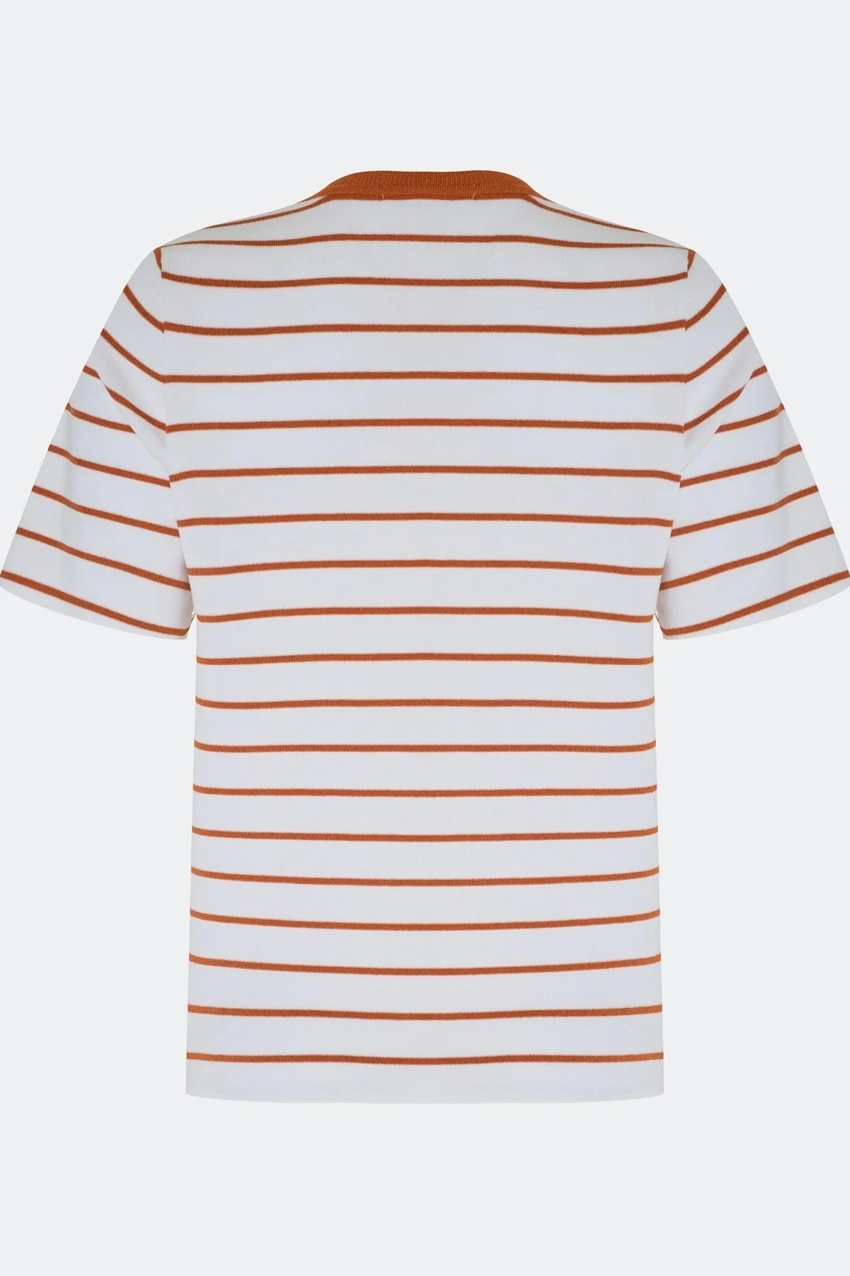 Вязаная футболка в полоску, 46