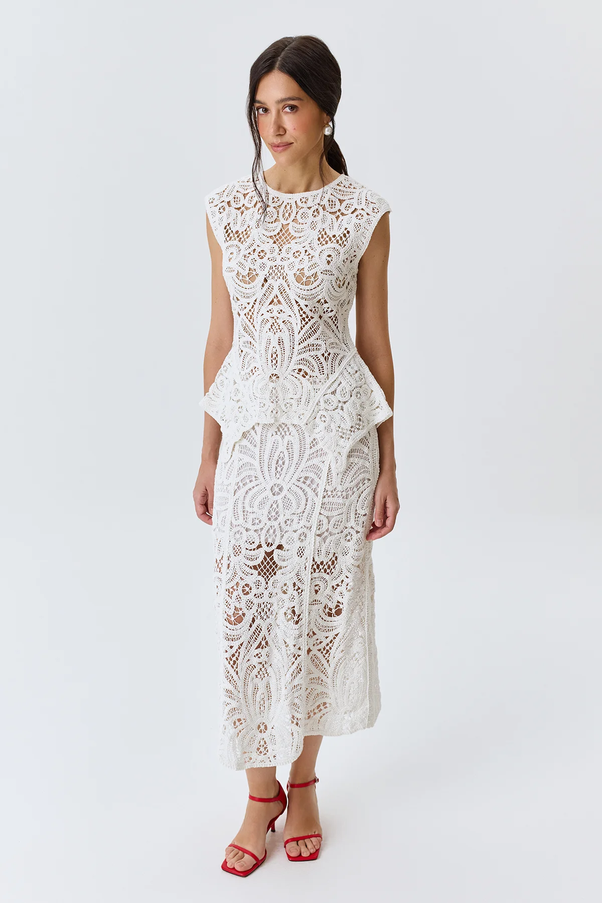 Ажурная кружевная юбка, 42