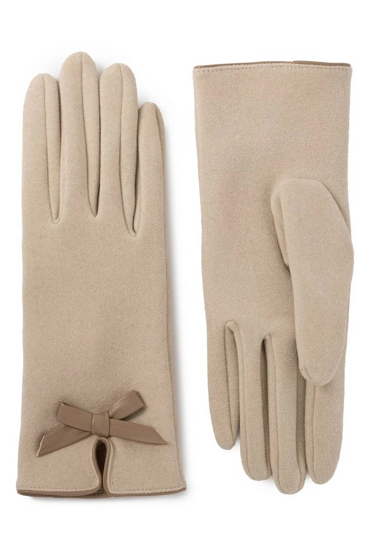 Перчатки светло-бежевые, S