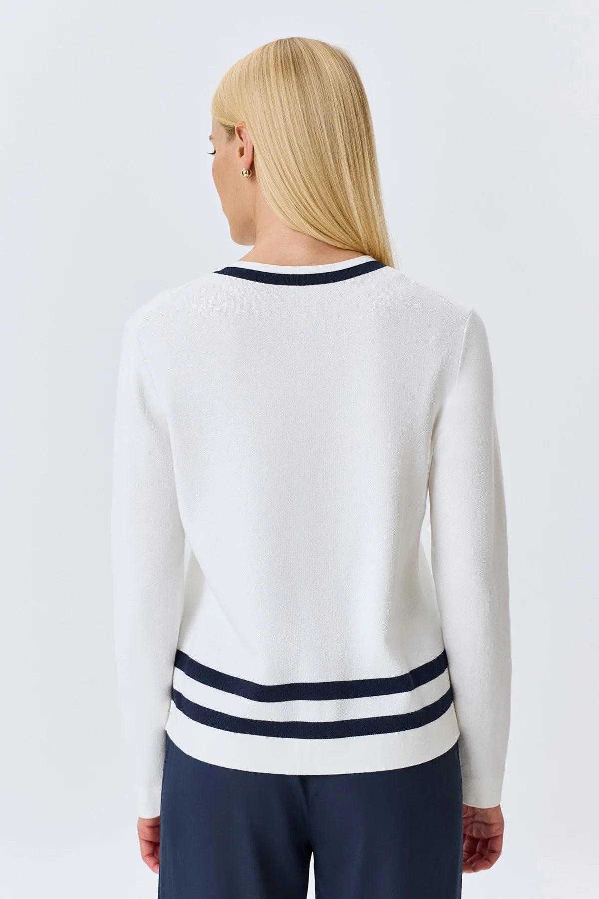 Кардиган с контрастными полосками, 38