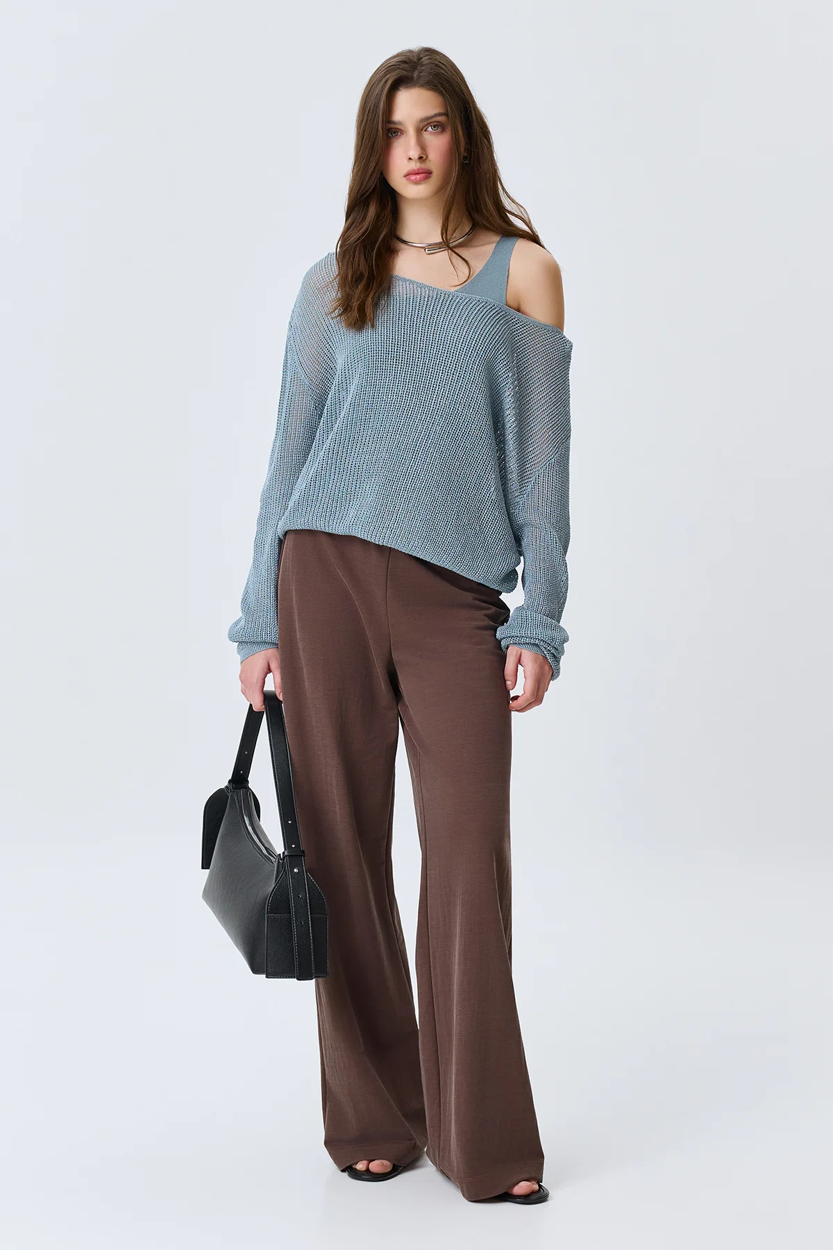 Прямые брюки из мягкого модала, 50