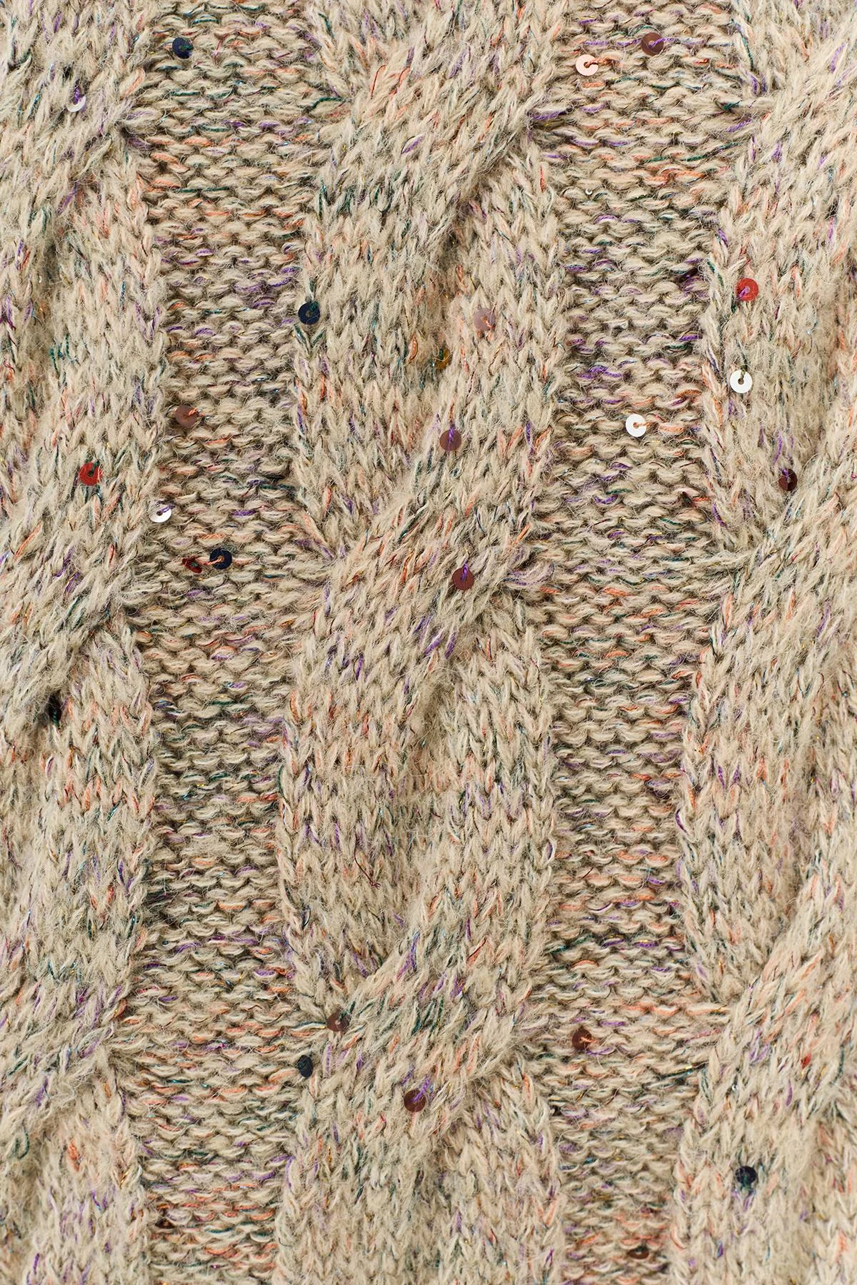 Лимитированная серия меланжевый джемпер с косами и ремень, 44