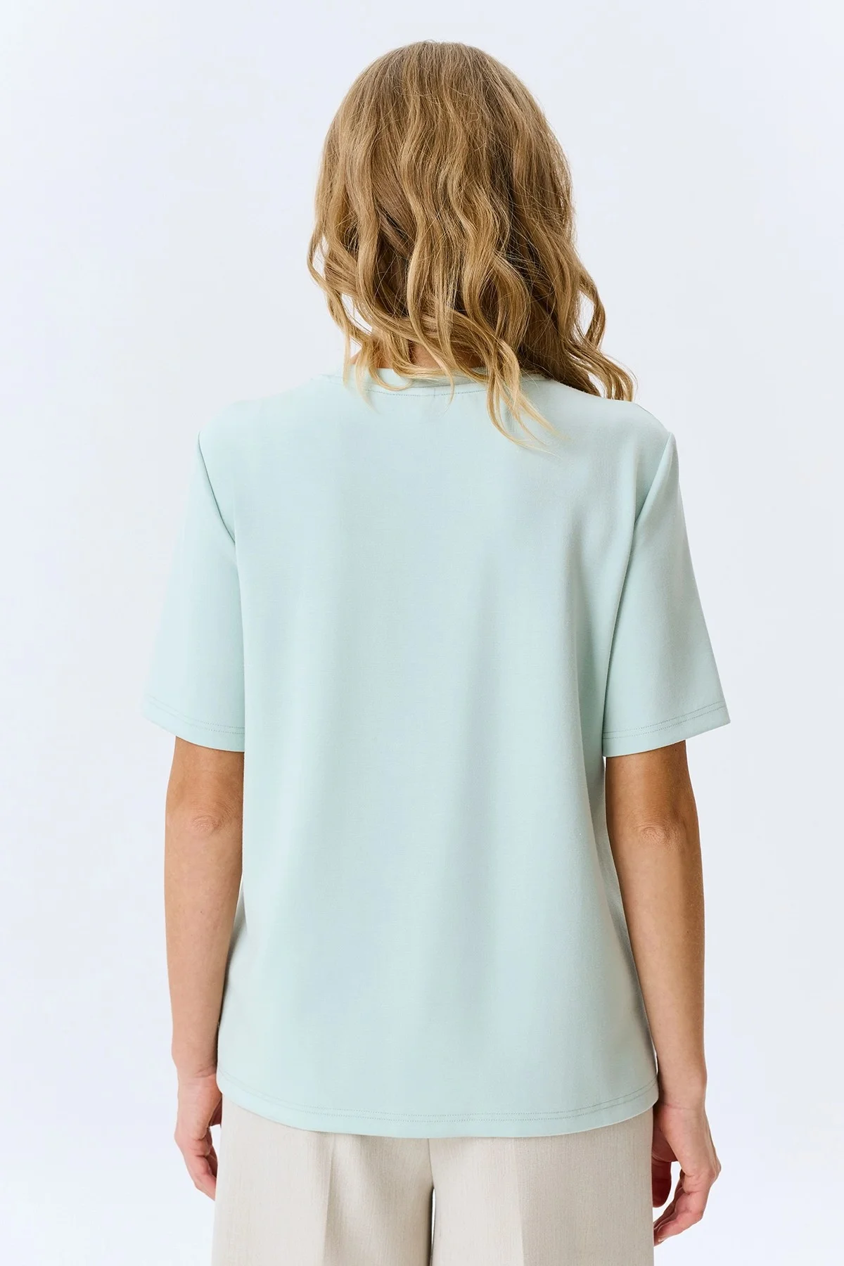 Футболка с ярким принтом из страз, 42