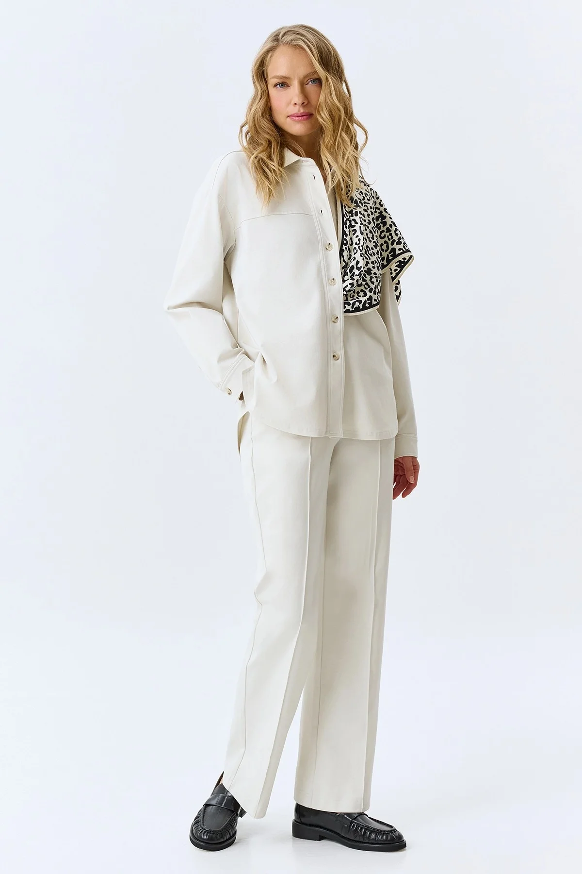 Жакет-рубашка из трикотажа, 34