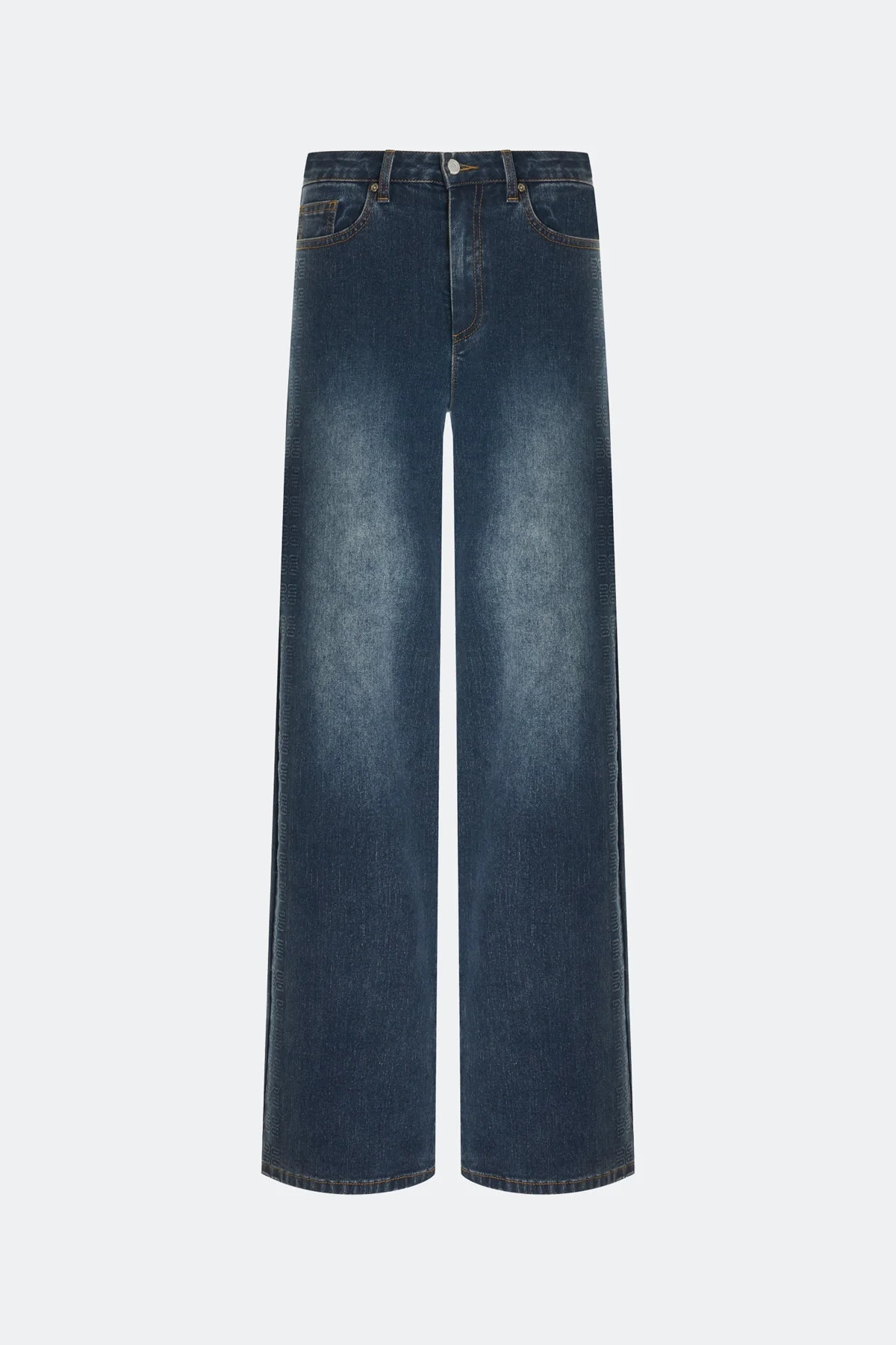 Джинсы Wide leg с акцентной варкой, 42